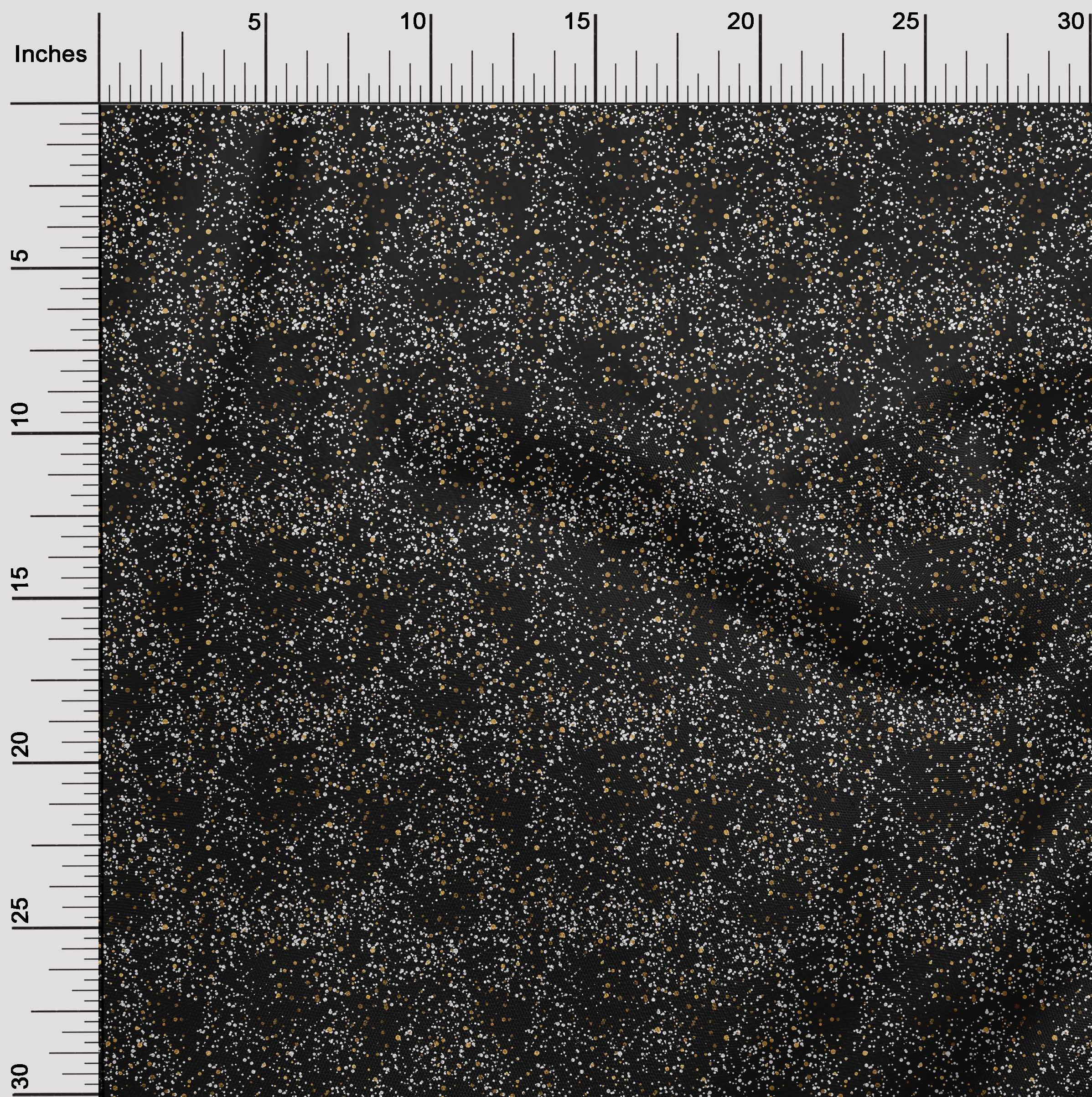 oneOone Rayon Black Fabric with Dots - 56 Inch Wide Printed Sewing Material for DIY Clothing & Crafts | Perfect for Dresses, Skirts & Home Decor Projects