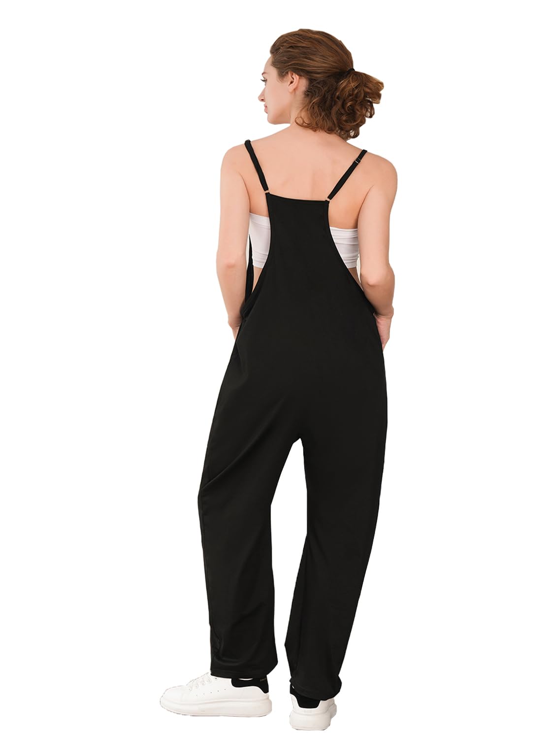 Women's Casual Summer Rompers 3 Pack - Sleeveless Loose Jumpsuits with Spaghetti Straps & Pockets | Comfortable Baggy Overalls for Beach, Travel & Everyday Wear