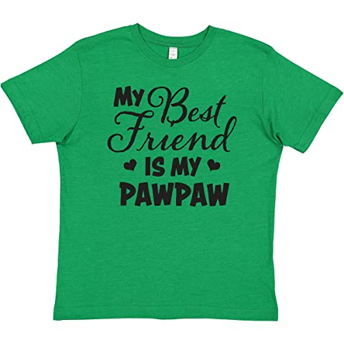 My Best Friend is My Pawpaw with Hearts Youth T-Shirt - Perfect for Family Gatherings & Casual Outings