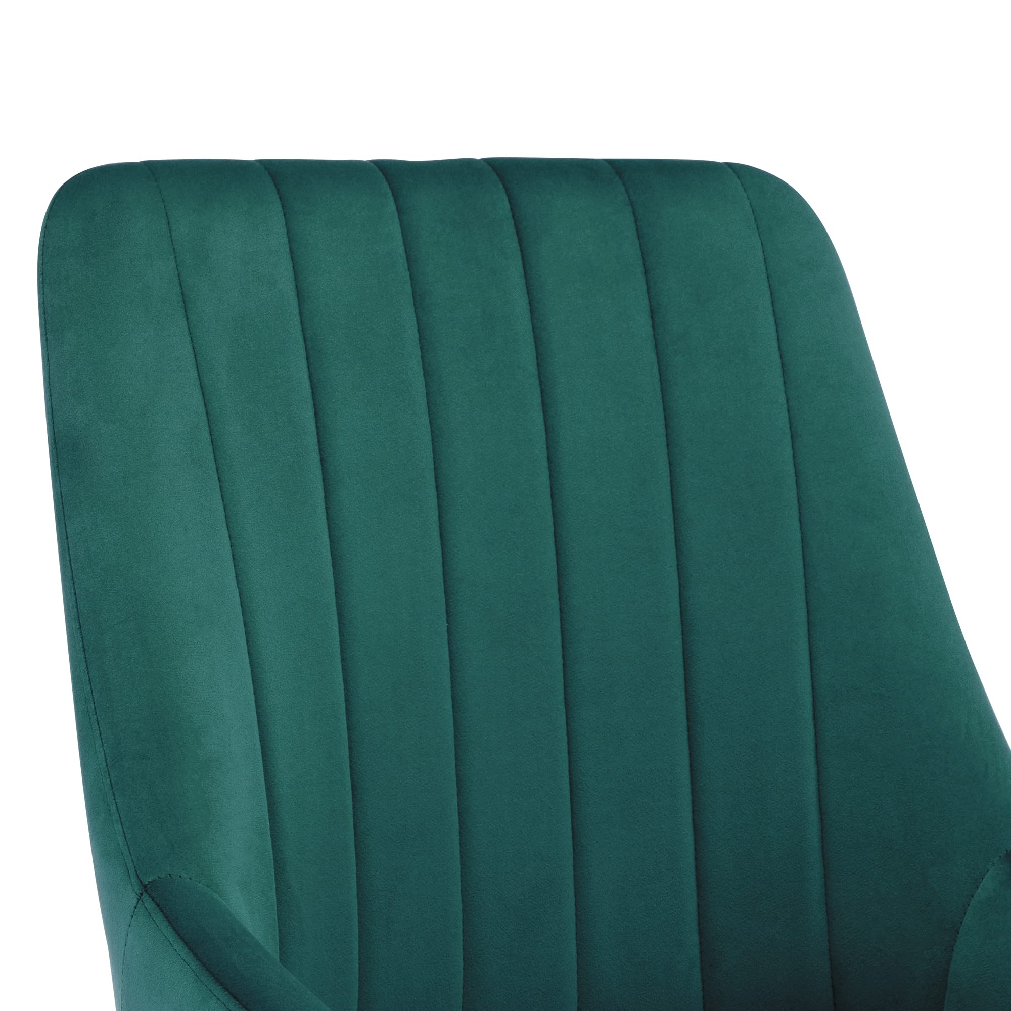 DUHOME Mid Century Modern Velvet Dining Chairs Set of 2 - Upholstered Tufted High Back Accent Chairs in Dark Green for Dining Room, Living Room, Bedroom & Coffee Shop - Perfect for Home Decor, Lounge Areas and Restaurant Seating