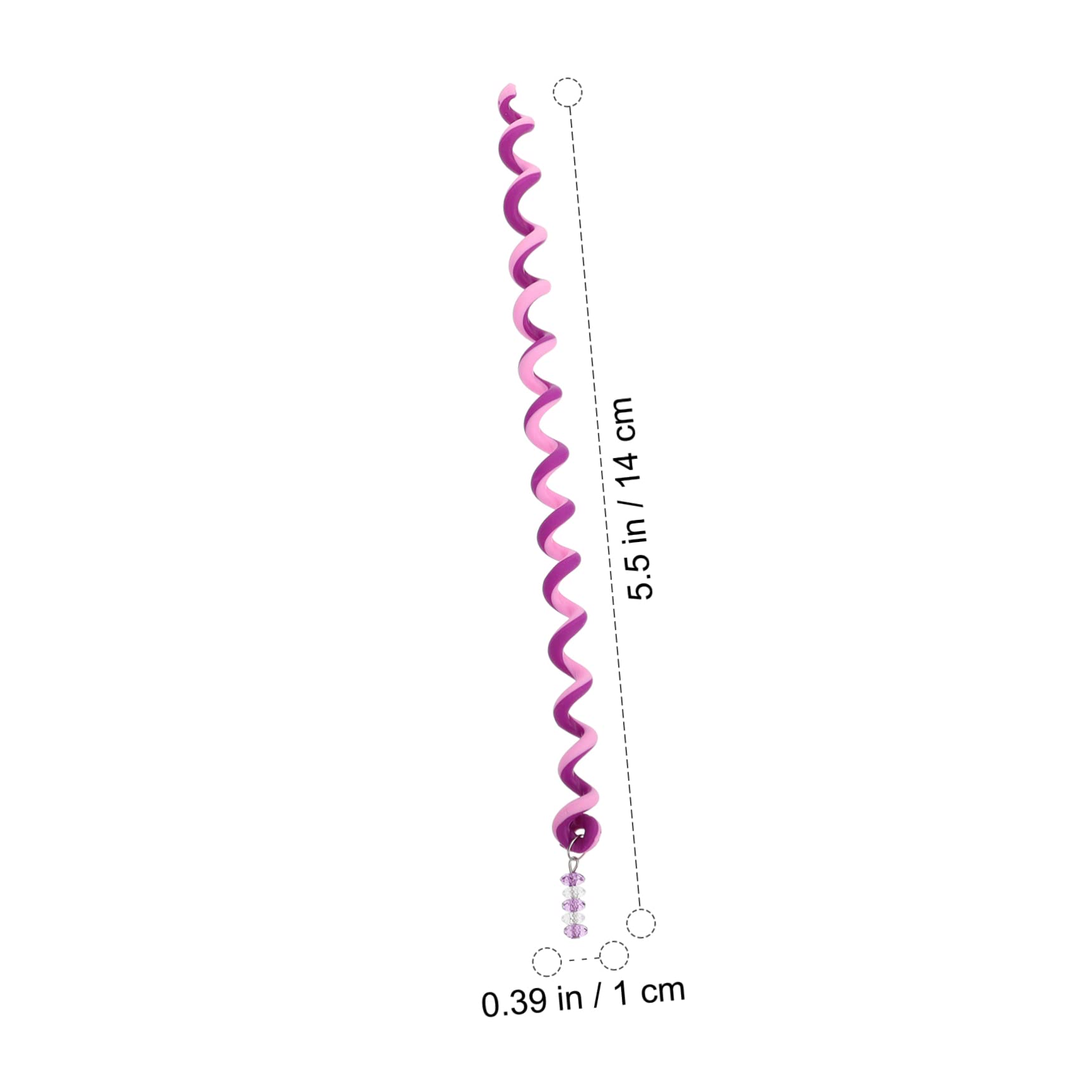FOMIYES 24pcs Spiral Hair Curling Clips - Braiding Tool with Rubber Bands & Hair Beads for Girls - Purple Polymer Clay Hair Waver for Kids - Perfect for School, Parties & DIY Hairstyles