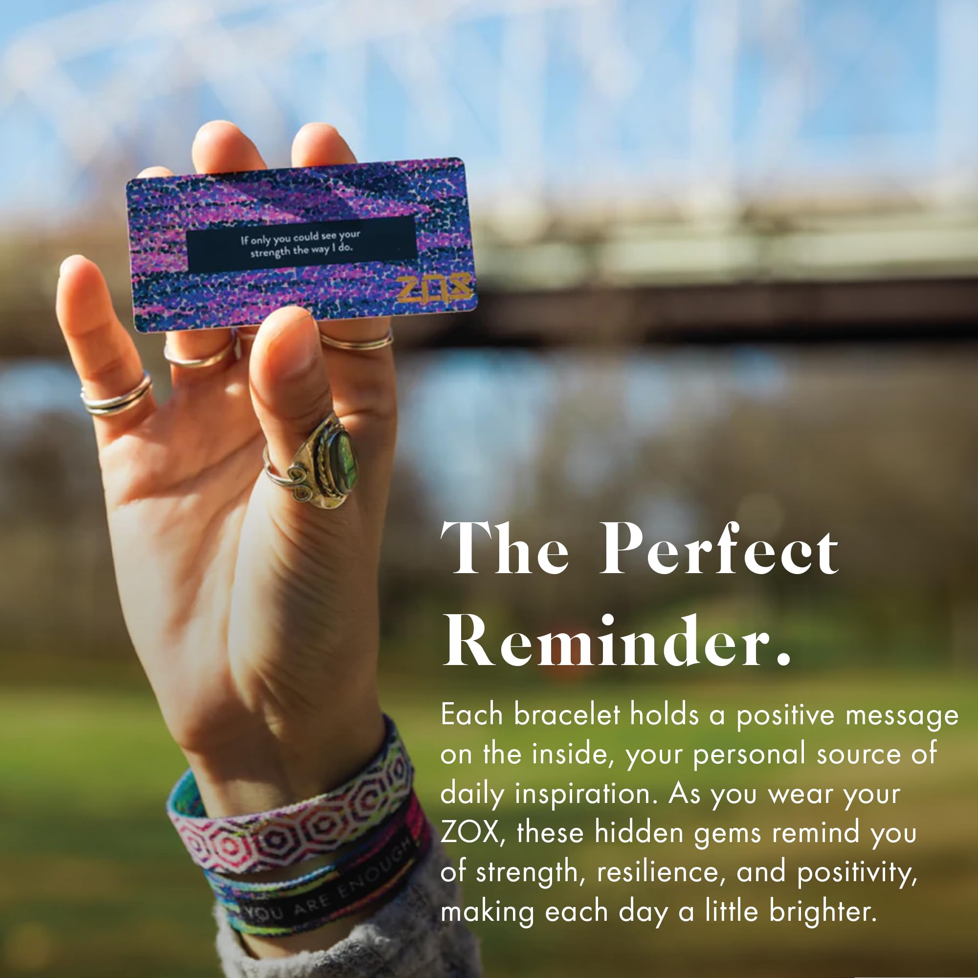 ZOX Stretchy Elastic Bracelets with Motivational Affirmations & Artistic Designs - Inspirational Wristbands Gift for Men, Women & All Ages | Perfect for Daily Wear, Yoga, Meditation & Self-Expression