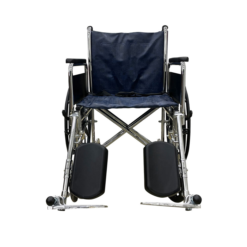 Lightweight Chrome Elevating Wheelchair with Safety Belt - Adjustable Height for Comfort & Mobility - Ideal for Home, Travel, and Elderly Care