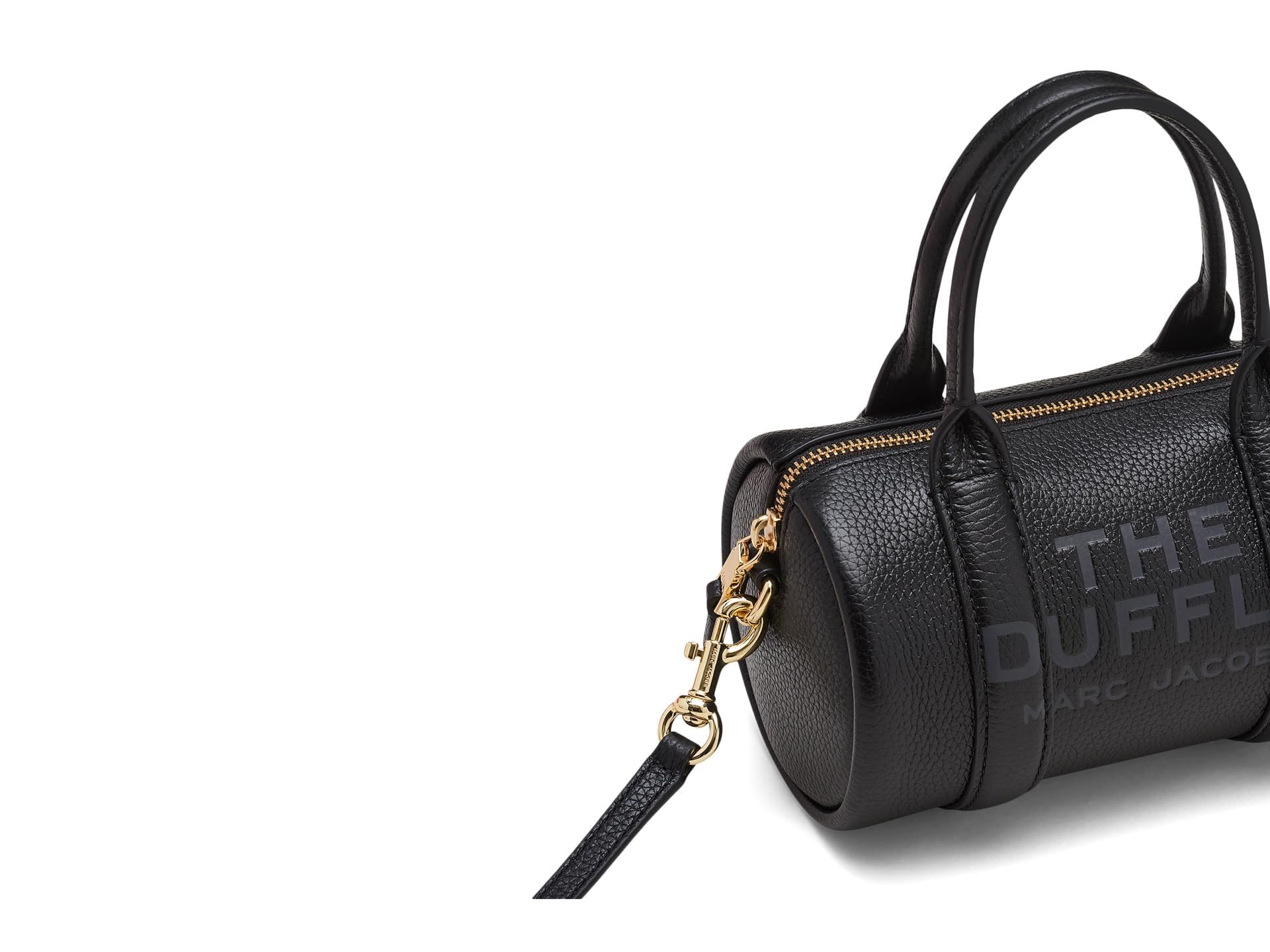 Marc Jacobs The Leather Mini Duffle Bag for Women - Stylish Black Crossbody Purse for Travel, Gym & Everyday Use