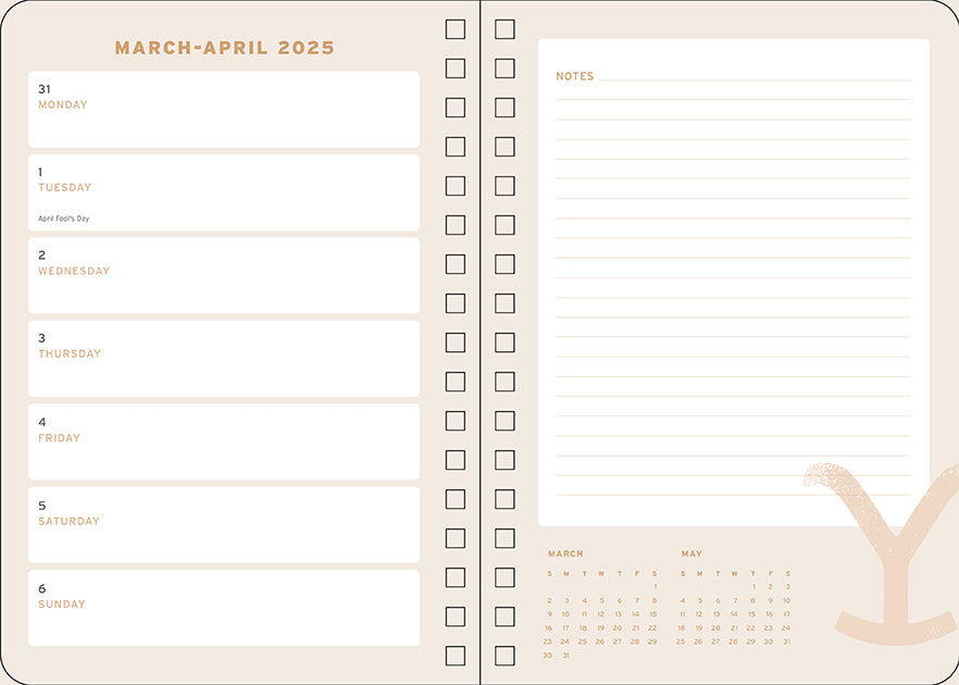 2025 Yellowstone The Dutton Ranch 13-Month Weekly Planner - Perfect for Fans, Office Use & Gift Giving