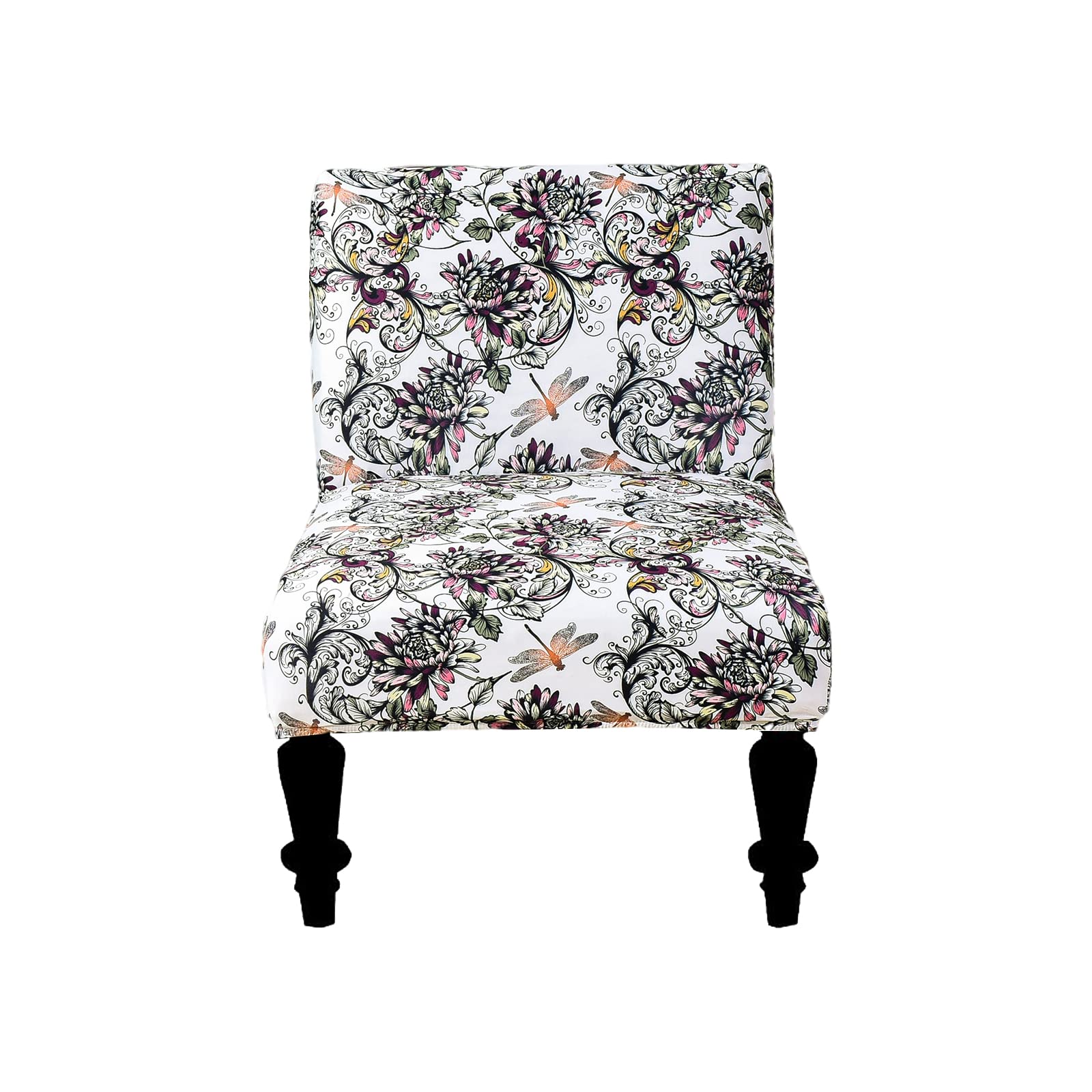 Eco-Ancheng Washable Removable Armless Chair Slipcover - Printed Accent Furniture Protector Cover for Living Room, Dining Room & Hotel Use | Perfect for Home Decor, Guest Seating & Commercial Spaces