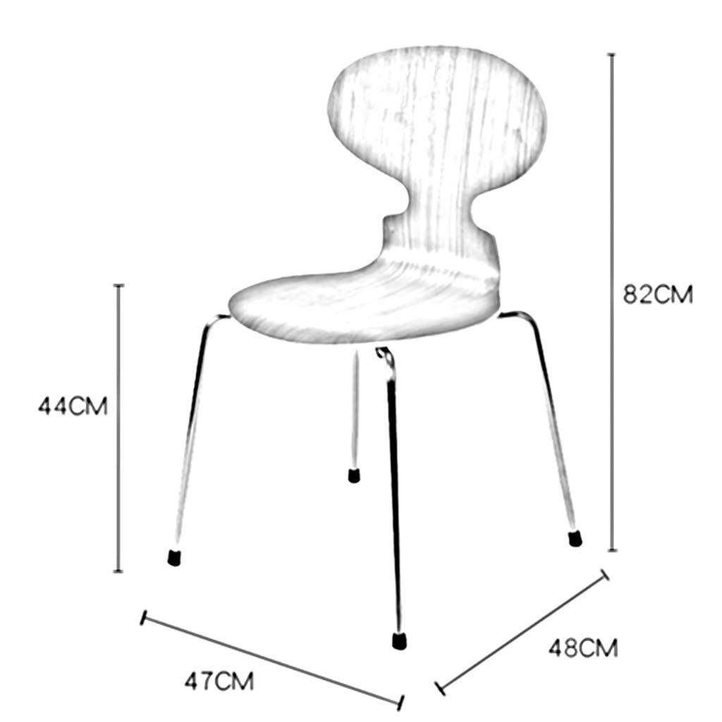Ergonomic Ant Chair - Curved Wood Seat & Iron Legs for Restaurant, Office & Home