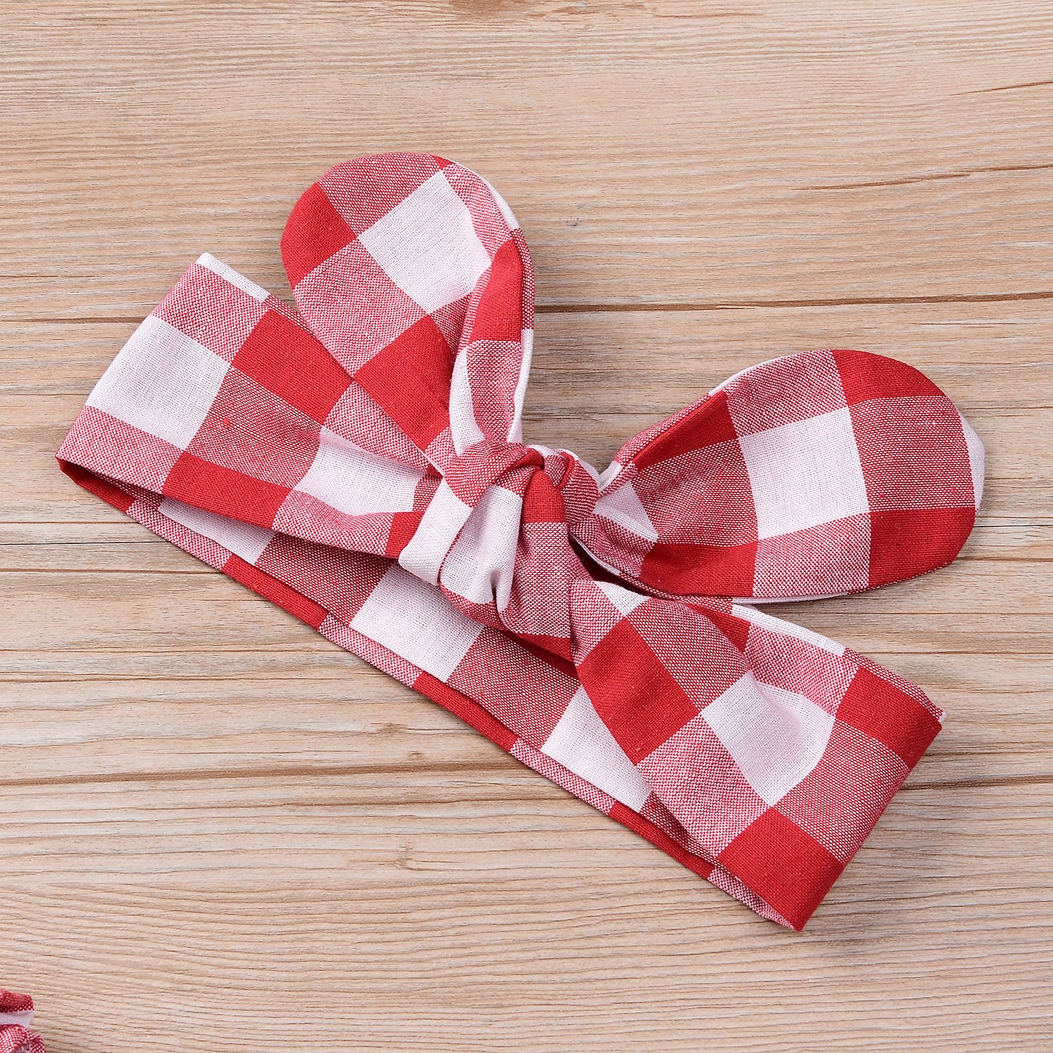 Baby Girls Plaid Ruffle Bowknot Tank Top & Denim Shorts Outfit Set with Headband - Cute Summer Outfits for Toddler Girls, Photo Shoots & Playdates