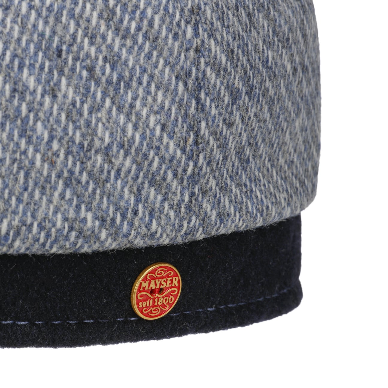 Stylish Seven Contrast Edge Flat Cap by Mayser - Classic Men's & Women's Fashion Hat for Casual Outings, Golf, and Outdoor Activities