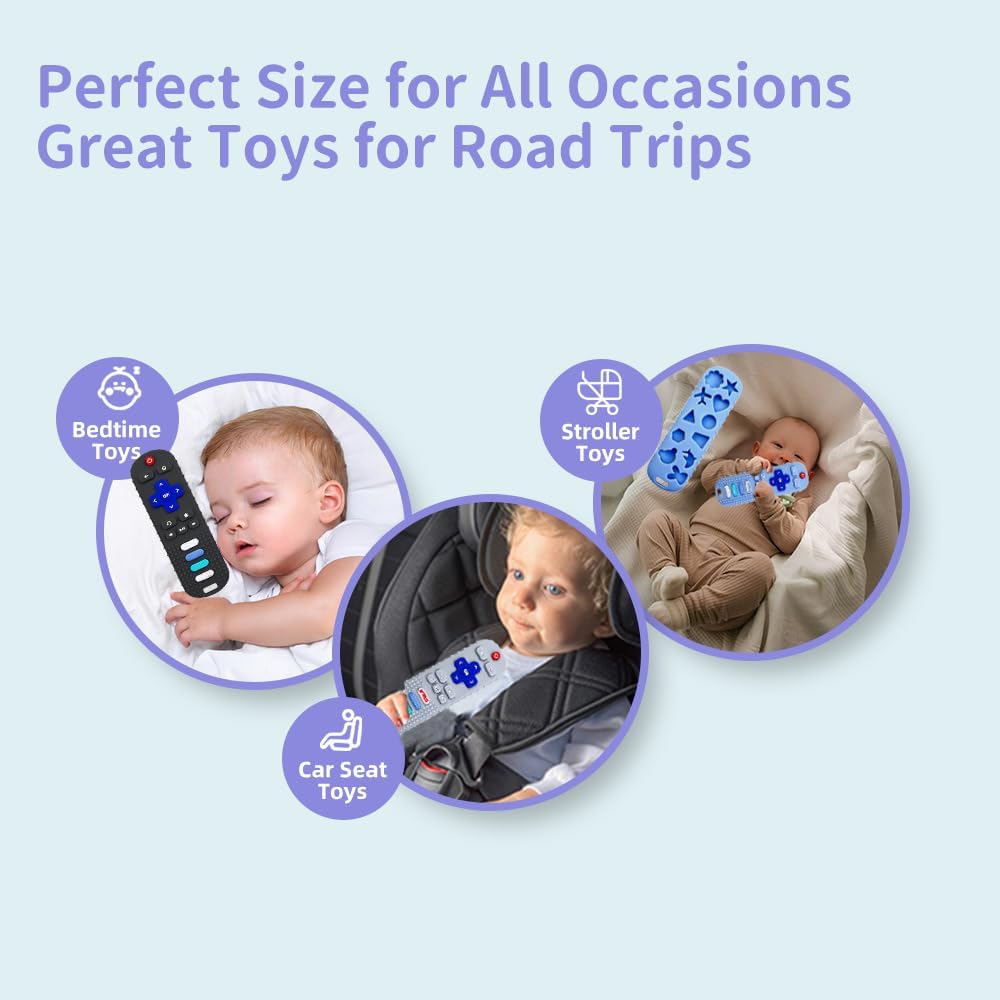 **BPA-Free Baby Teether Toy - TV Remote Control Shaped Teething Toy for Infants 3-24 Months | Safe Chew Toy for Soothing Sore Gums - Perfect for Home, Travel & Playtime**