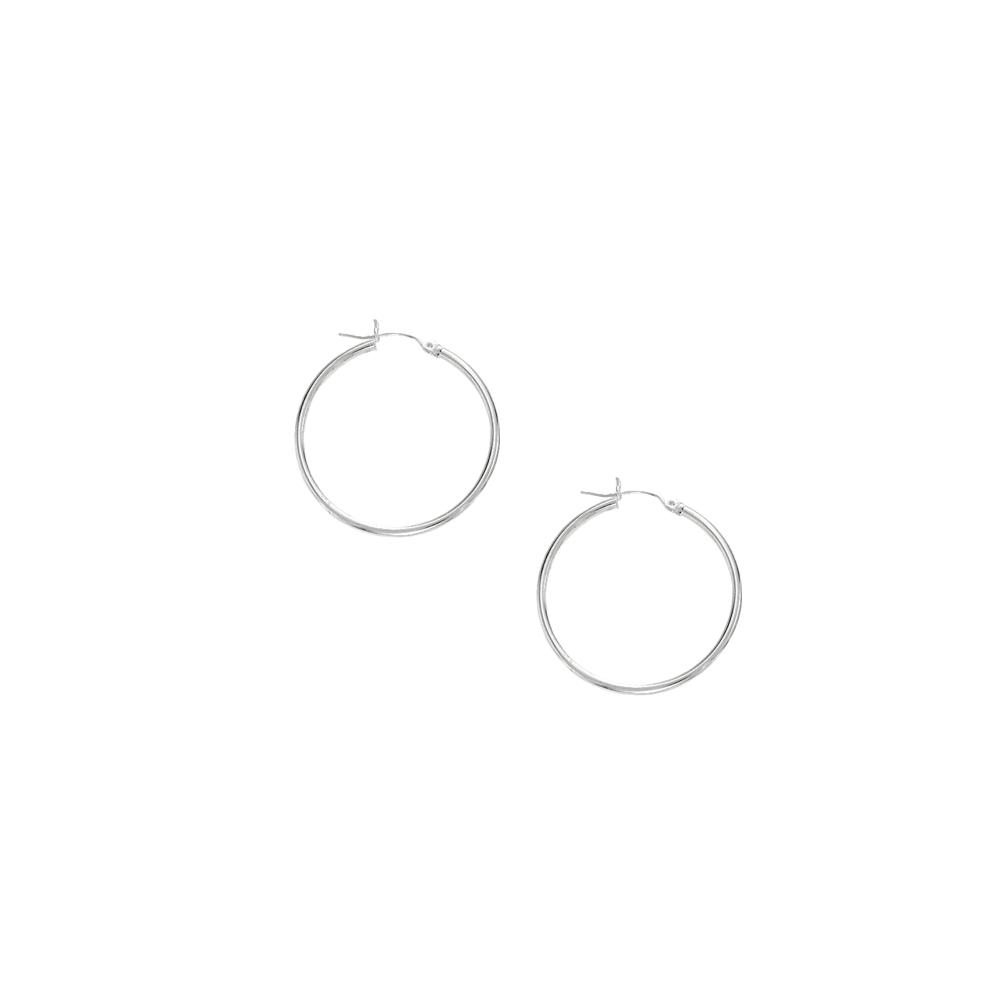 10K Gold 1.5x25mm Hoop Earrings for Women - Classic Small Gold Hoop Earrings for Everyday Wear, Gift for Her, Wedding, Party & Special Occasions