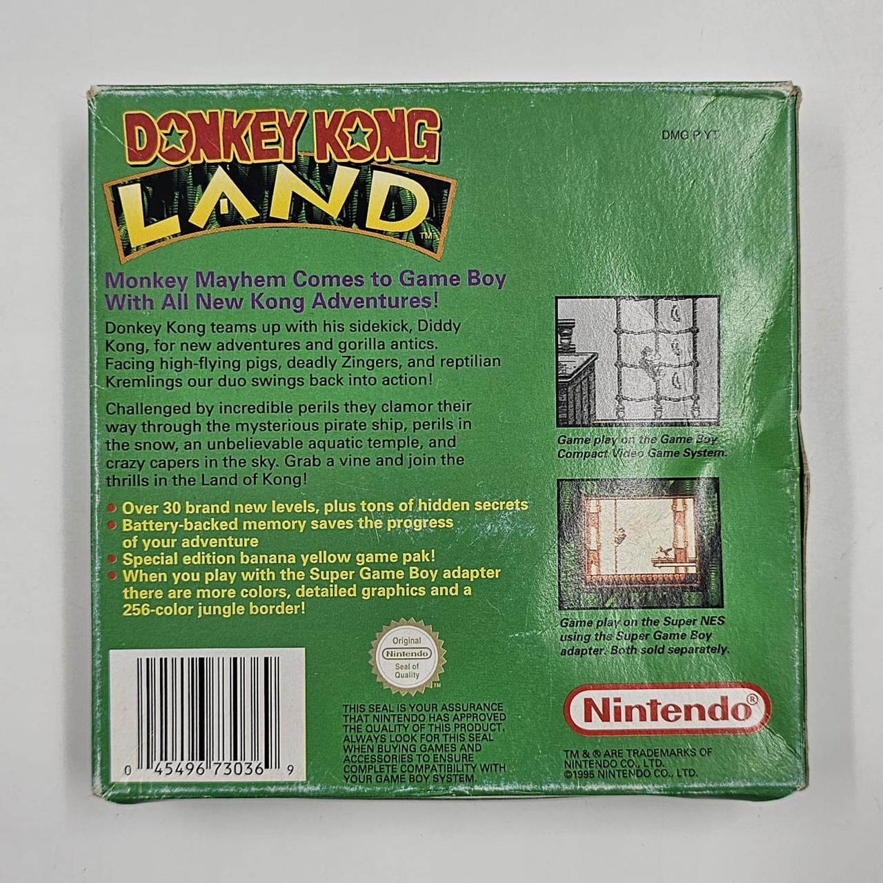 Original Donkey Kong Land Game for Nintendo Game Boy - Complete Boxed Edition | Retro Gaming, Collectible & Nostalgic Fun for Classic Console Fans