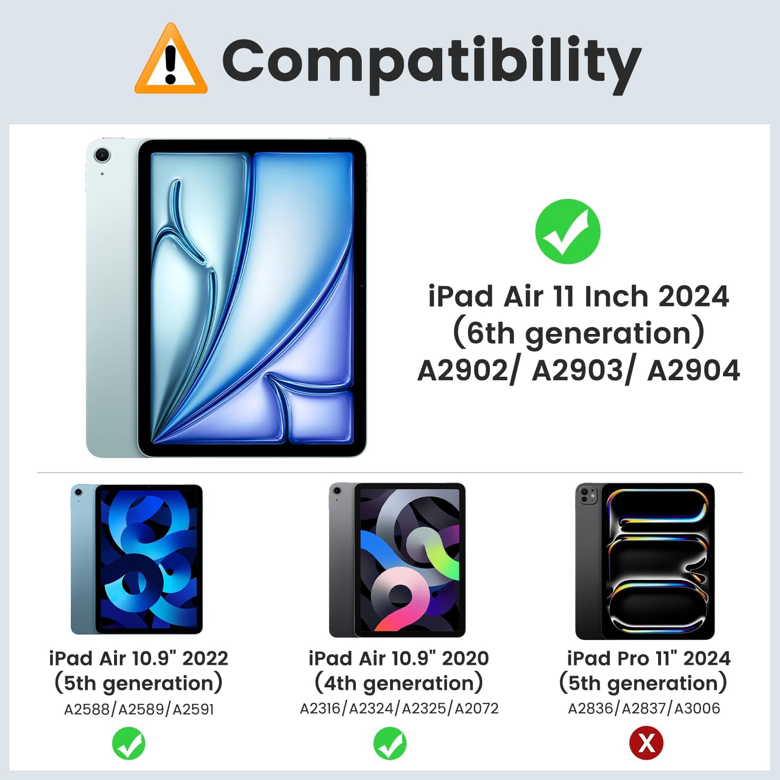 MoKo iPad Air 11 Case (M3 2025/M2 2024) & iPad Air 4/5 10.9 Inch (2020/2022) - Heavy Duty Protective Cover with Pencil Holder, 10 Strong Magnetic Angles, Shockproof & Rugged Design - Perfect for Work, Travel & Outdoor Use - Black