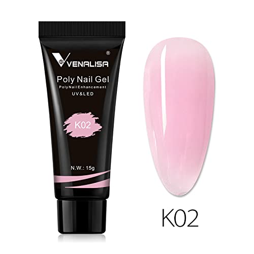Venalisa Poly Builder Gel - 15g Professional Nail Extension Gel for Strong & Natural-Looking Nails | Acrylic Polish for Salon & Home Manicures | Perfect for DIY Nail Art & Gel Extensions