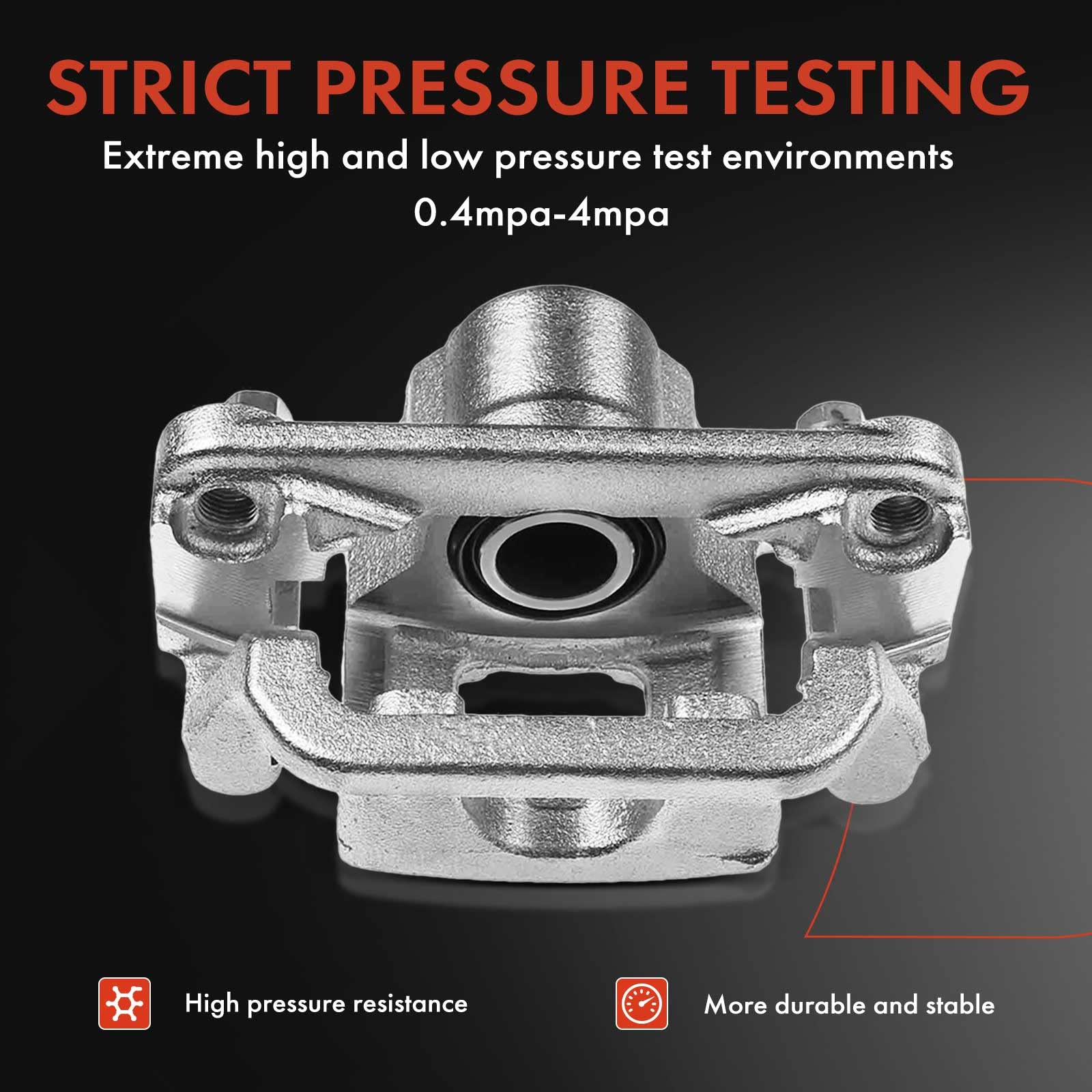 Premium Disc Brake Caliper Assembly with Bracket - Compatible with Toyota Prius 2001-2003 (Front Driver & Passenger Side) - 2-Piece Set - High-Performance Braking for Smooth Stops & Safe Driving