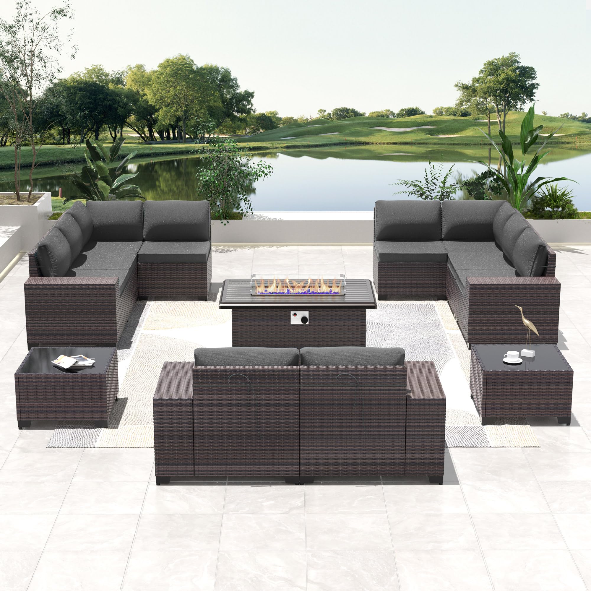13-Piece Outdoor Patio Furniture Set with 43