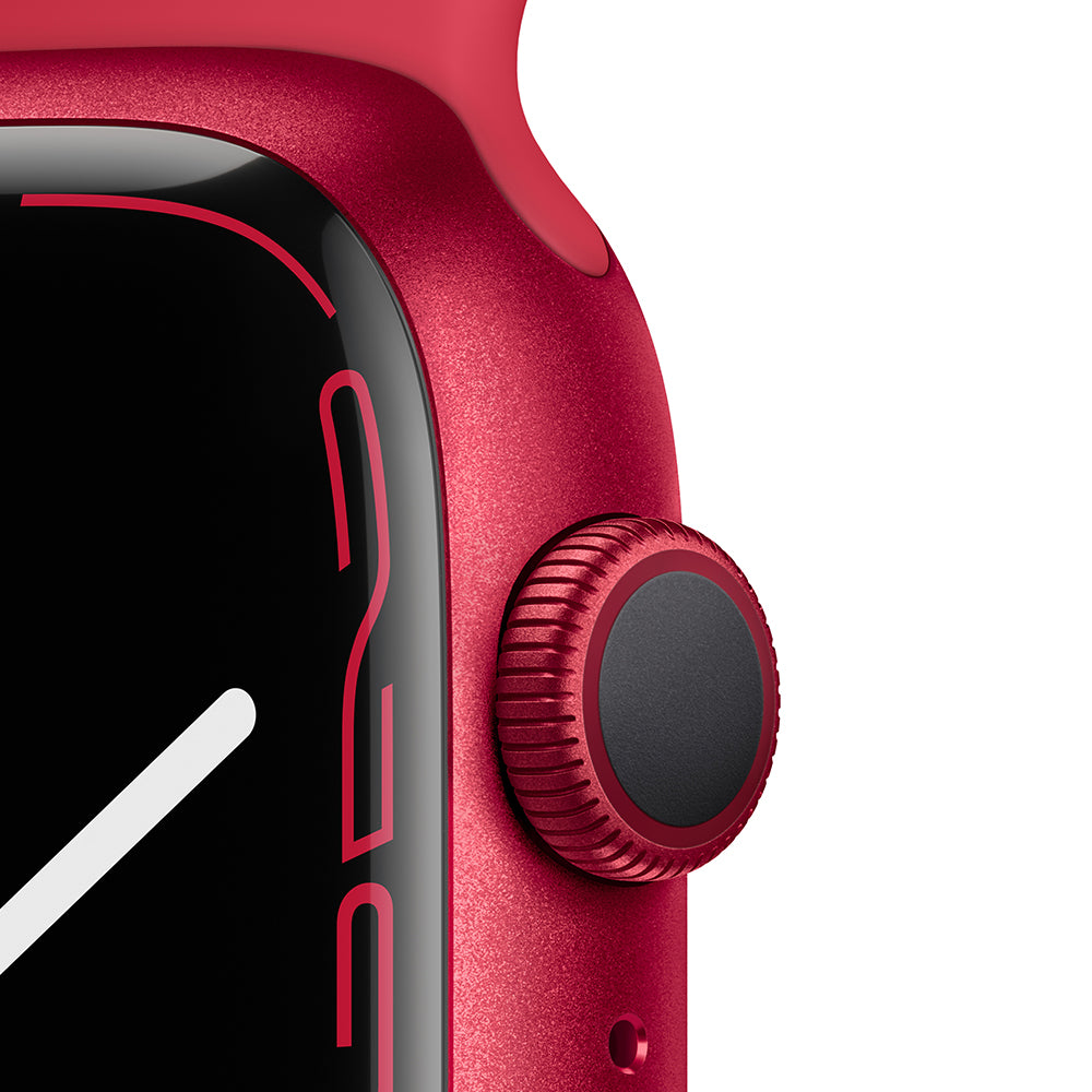 Apple Watch Series 7 (GPS) 45mm Aluminum Case (PRODUCT)RED with Sport Band - Fitness Tracking & Smart Notifications for Active Lifestyles