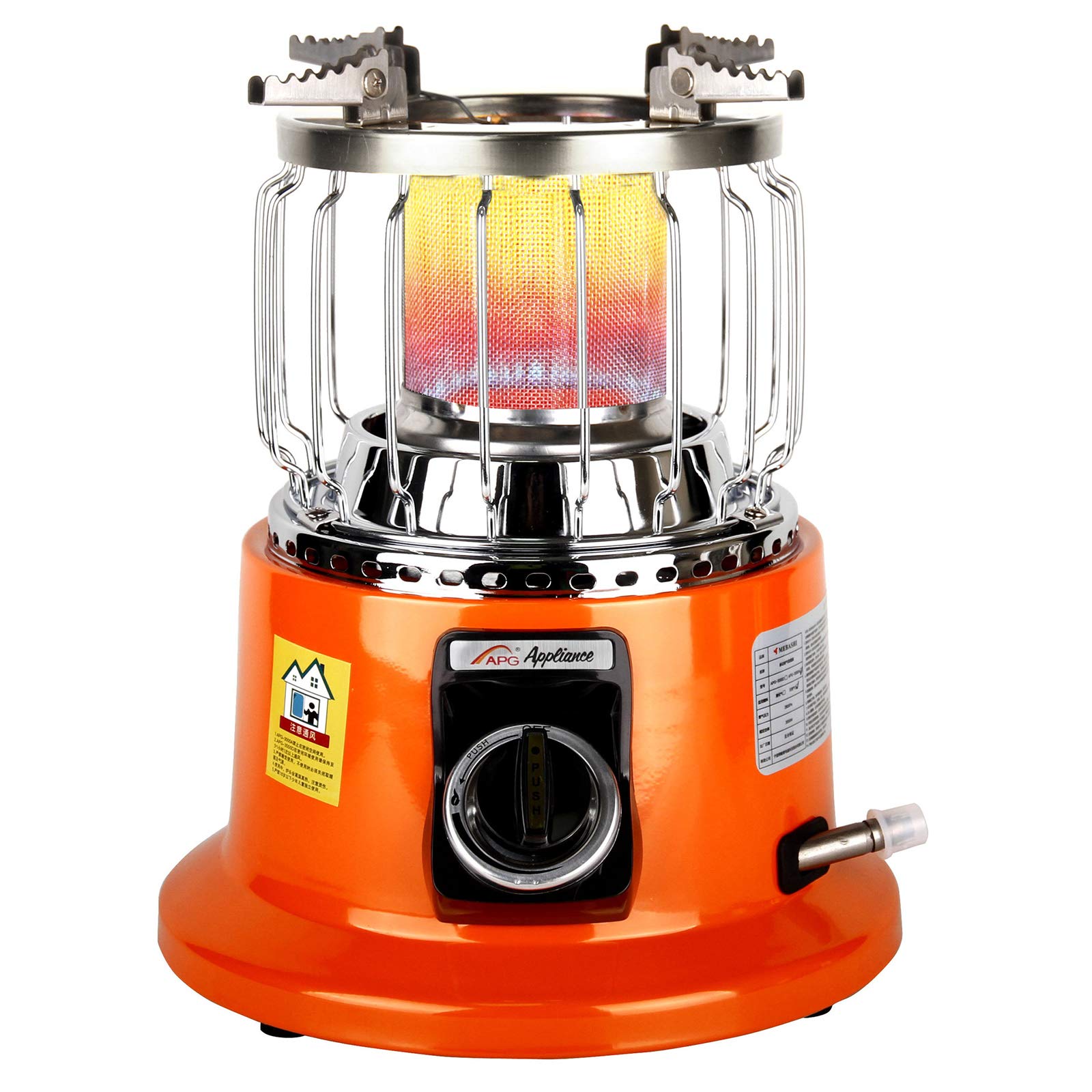 Lixada 3000W Portable 2-in-1 Heater and Camping Stove - Compact Outdoor Cooking Solution for Backpacking, Hiking, Ice Fishing & Emergency Heating - Perfect for Indoor/Outdoor Use in Tents, Cabins & RVs