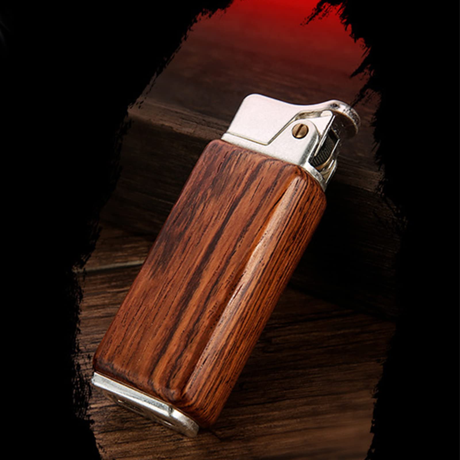 Portable Sandalwood Windproof Lighter for Men - Smoking & Outdoor Use