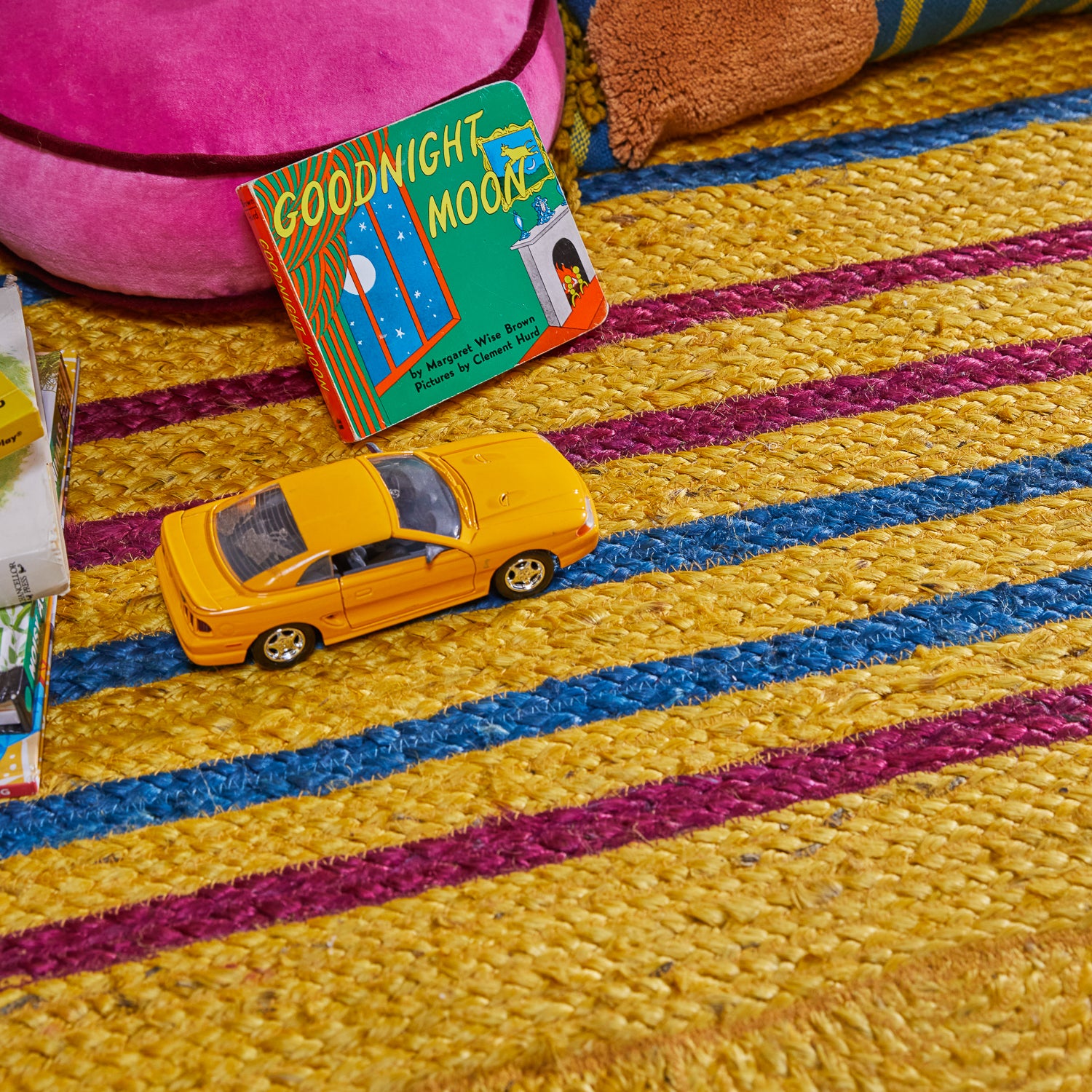 Mustard Jute Rug - Natural Eco-Friendly Handwoven Floor Mat for Living Room, Bedroom & Boho Home Decor