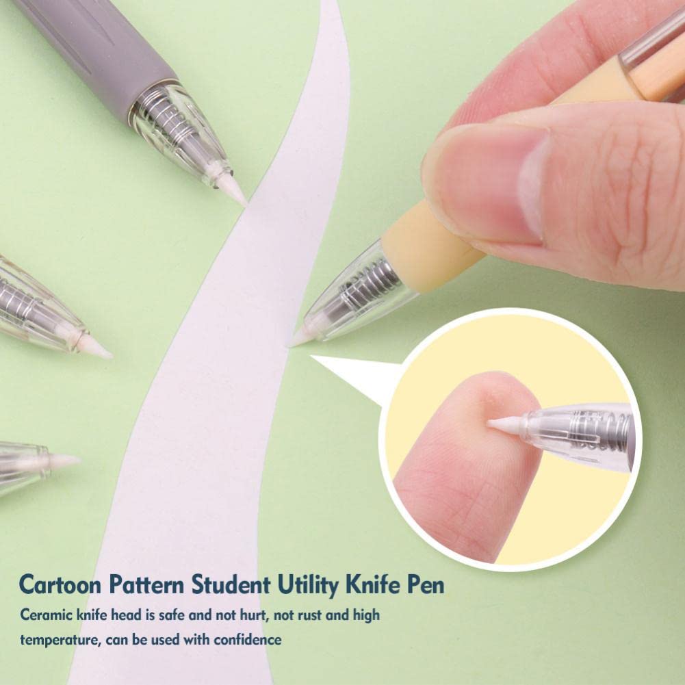 6-Piece Craft Paper Cutting Pen Set - Precision Utility Knife for Students, DIY Scrapbooking & Office Art Projects - Ideal for Home, School & Crafting
