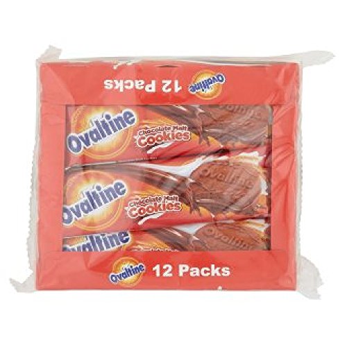 Ovaltine Chocolate Malt Cookies - 12 Pack (30g Each) | Rich Malt Flavor | Perfect for Snacking, Lunchboxes & Gifts | 6-Pack Bundle