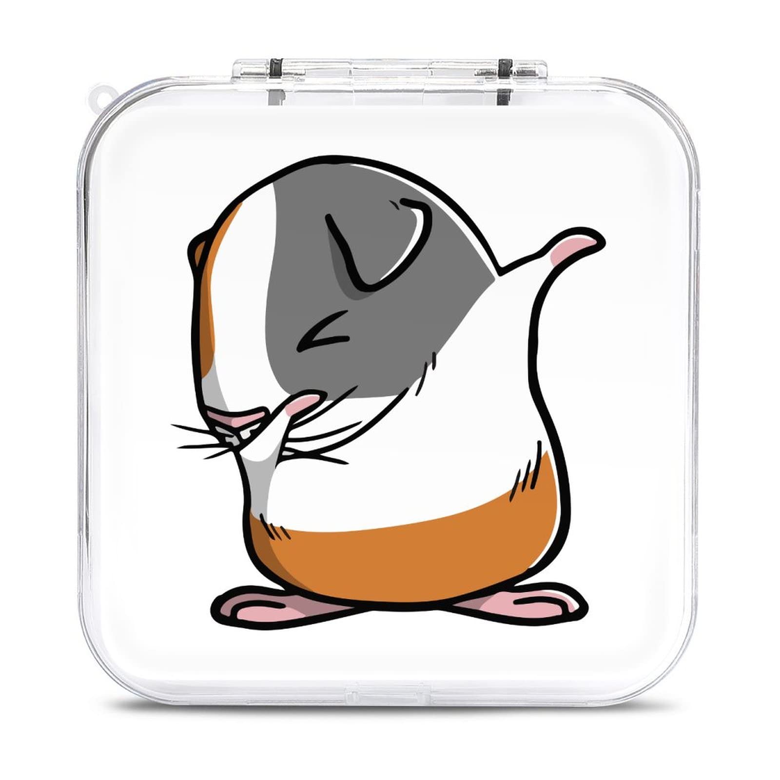 Funny Dabbing Guinea Pig Nintendo Switch Game Card Case - 12 Cartridge Holder & Memory Card Storage Box - Perfect for Travel, Gaming Parties, and Organizing Switch Games