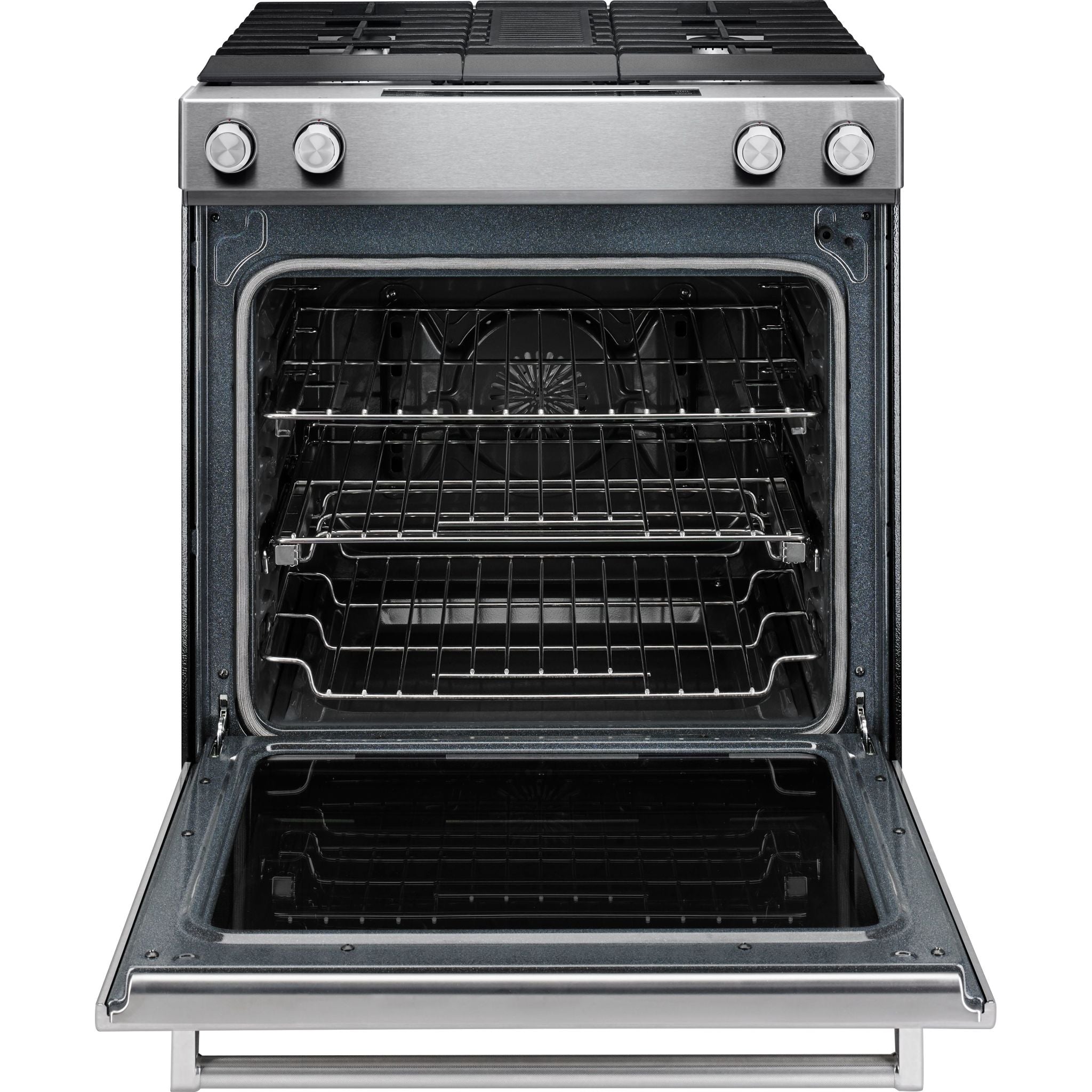 KitchenAid KSDG950ESS 30-Inch Slide-In Dual Fuel Range - Stainless Steel Gas Stove & Electric Oven for Professional Cooking & Baking at Home