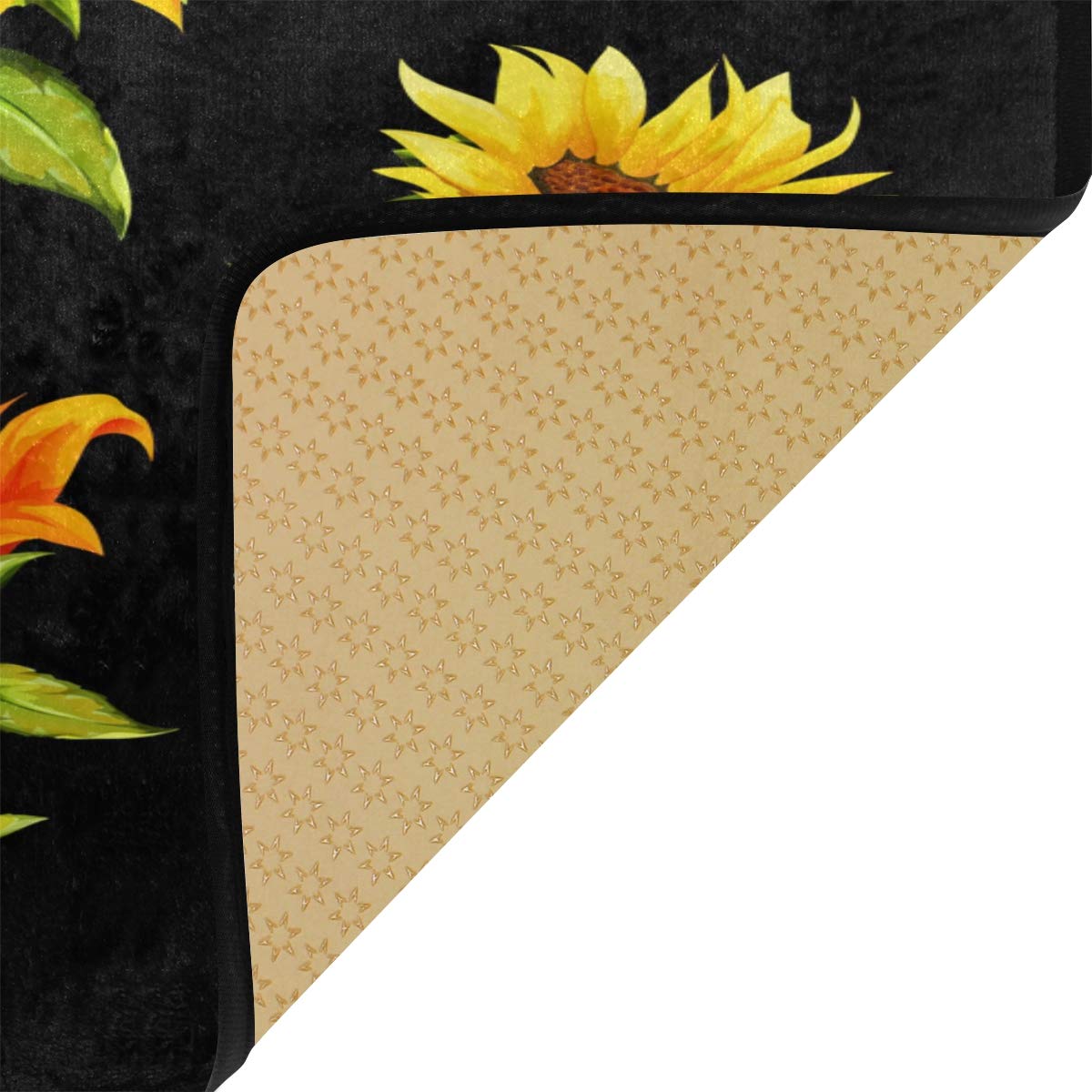 Non-Slip Sunflower Design Kitchen Rugs - Soft 39