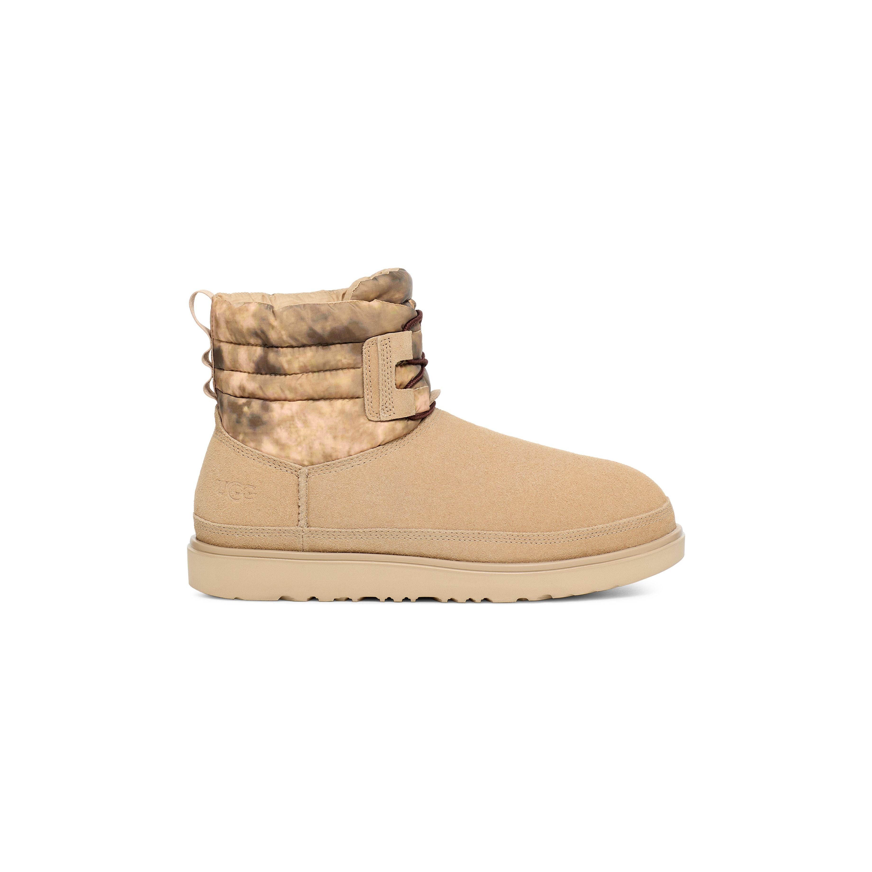 UGG Men's Classic Mini Lace Weather Smokescreen Boots in Mustard Seed - Warm Winter Shoes for Outdoor Hiking & Casual Wear