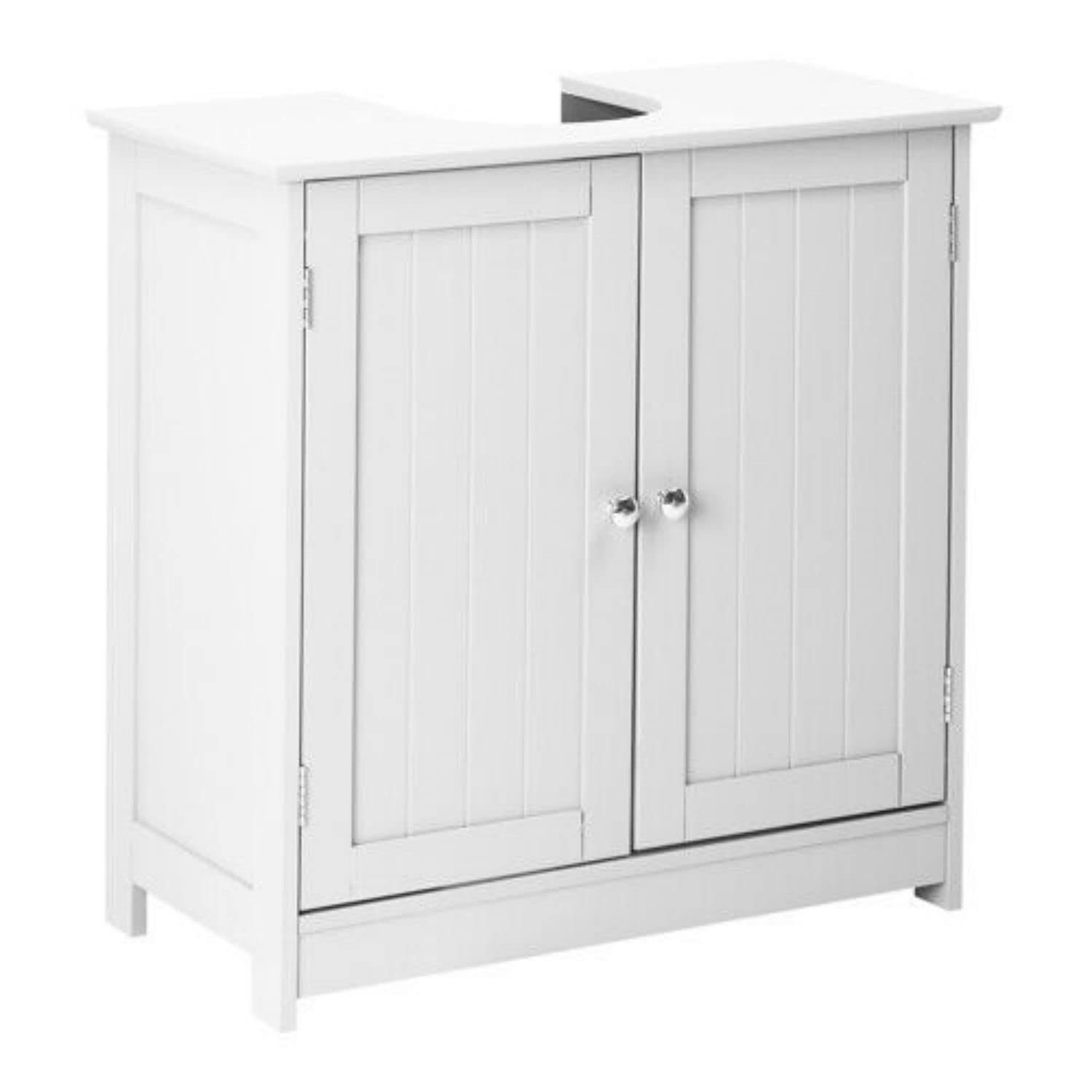 Under Sink Vanity Cabinet - Double Door Bathroom Storage Organizer with Shelf for Basin & Toiletries - Perfect for Small Bathroom Organization & Space Saving