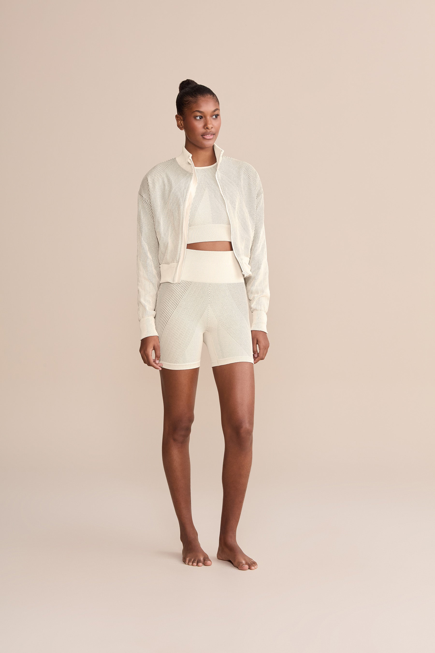 Seamless Diagonal Jacket - Lightweight Stretchable Women's Outerwear for Running, Yoga & Outdoor Activities | Trendy Fashion Coat for Fall & Winter