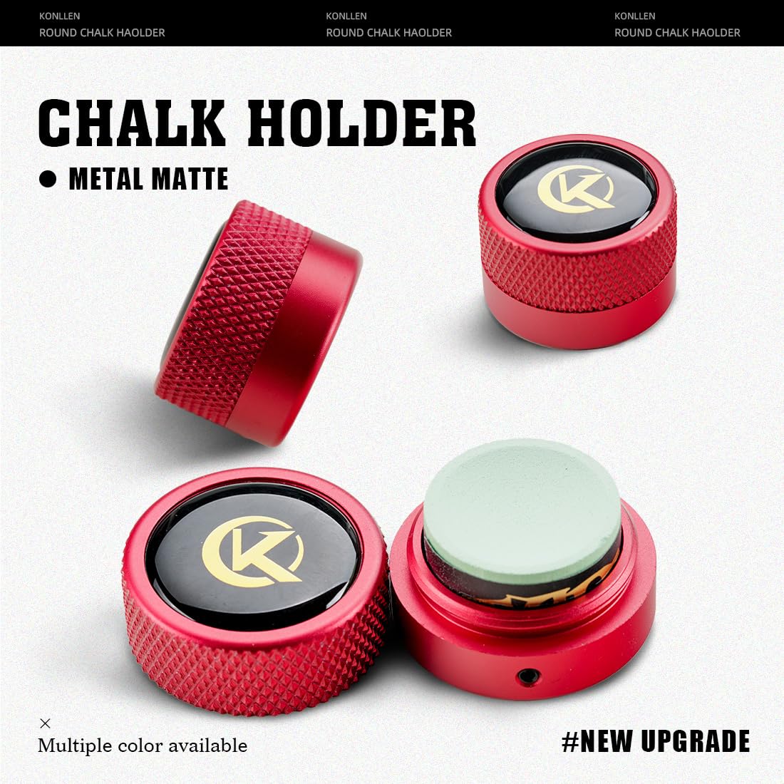 Premium Magnetic Pool Cue Chalk Holder - Portable Metal Billiard Chalk Holder for Snooker & Pool Accessories (Round/Square Option) - Perfect for Home Game Rooms, Bars & Professional Tournaments