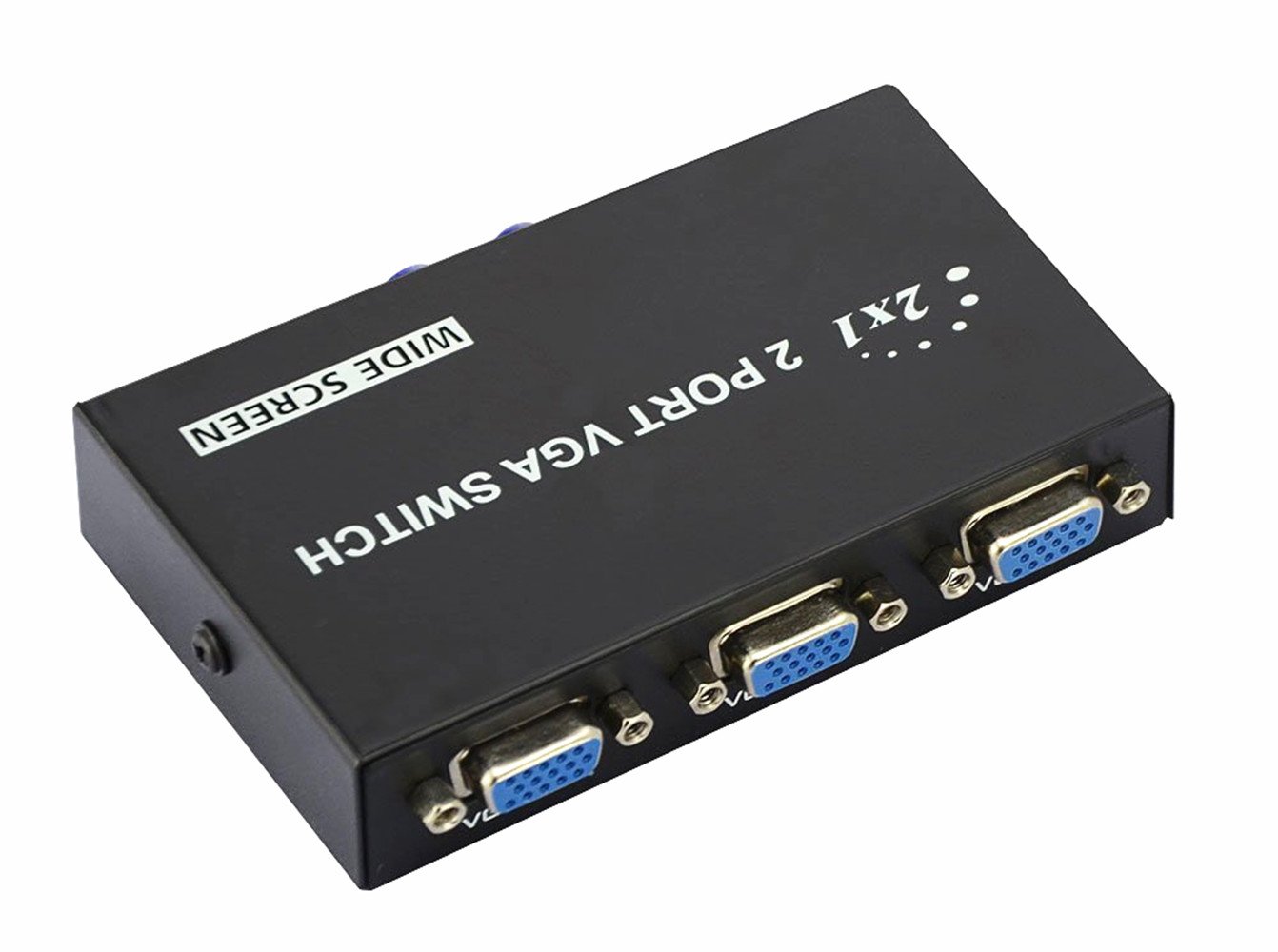 2-Port VGA Switch Box for PC TV Monitor - Dual Input, Single Output for Home Office