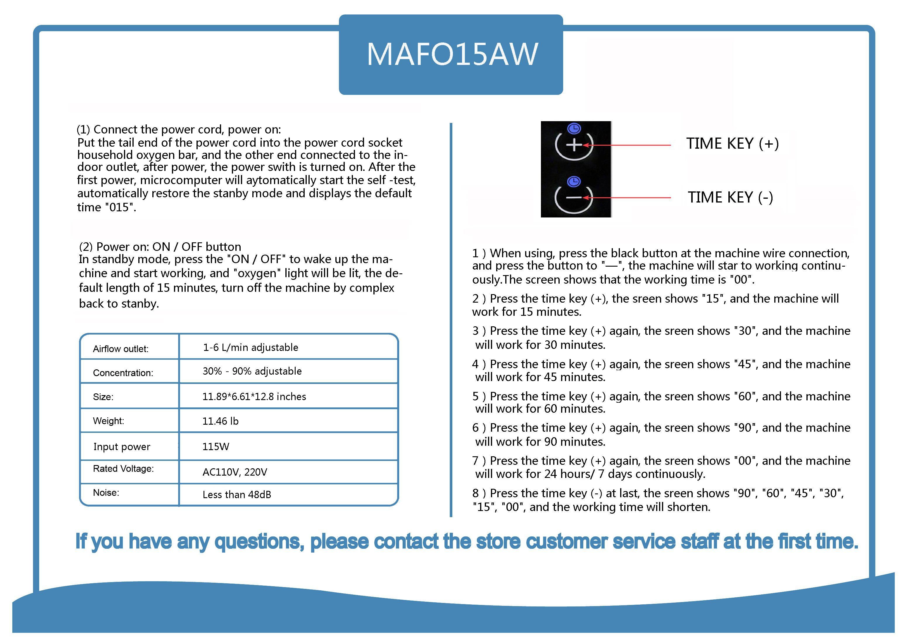 Portable Home Oxygen Concentrator Machine - MAF015AW for COPD, Asthma & Sleep Apnea Relief - Perfect for Travel & Daily Use