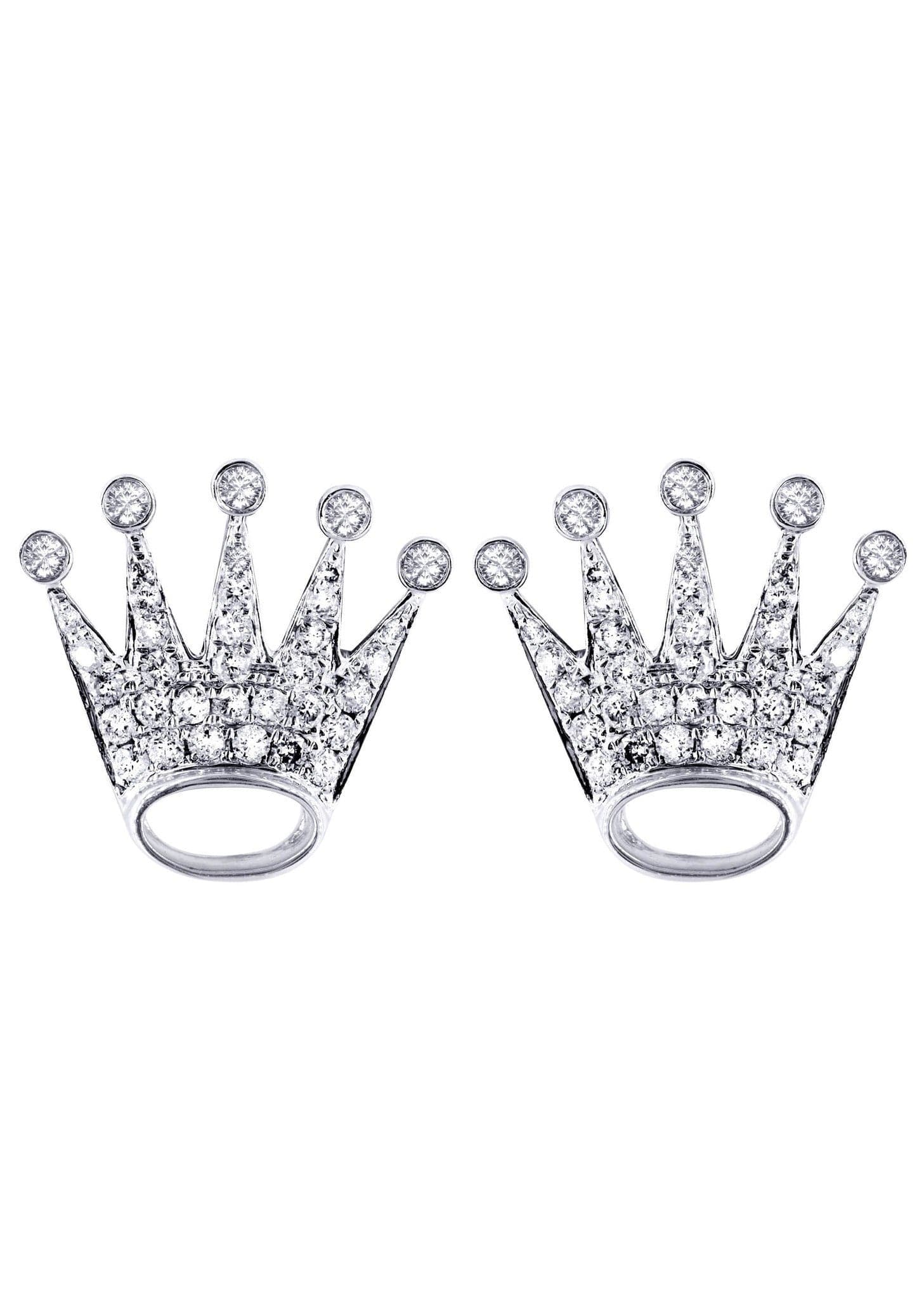 14K White Gold Diamond Earrings for Men - 0.57 Carat Stud Earrings | Perfect for Gifts, Weddings & Special Occasions