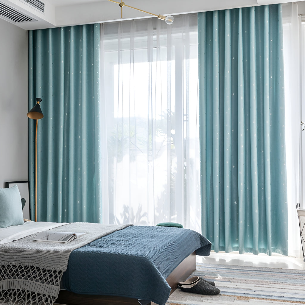 Kaya Tree Pattern Blackout Curtains for Bedroom - Custom Room Darkening Window Drapes for Nursery, Living Room & Home Theater