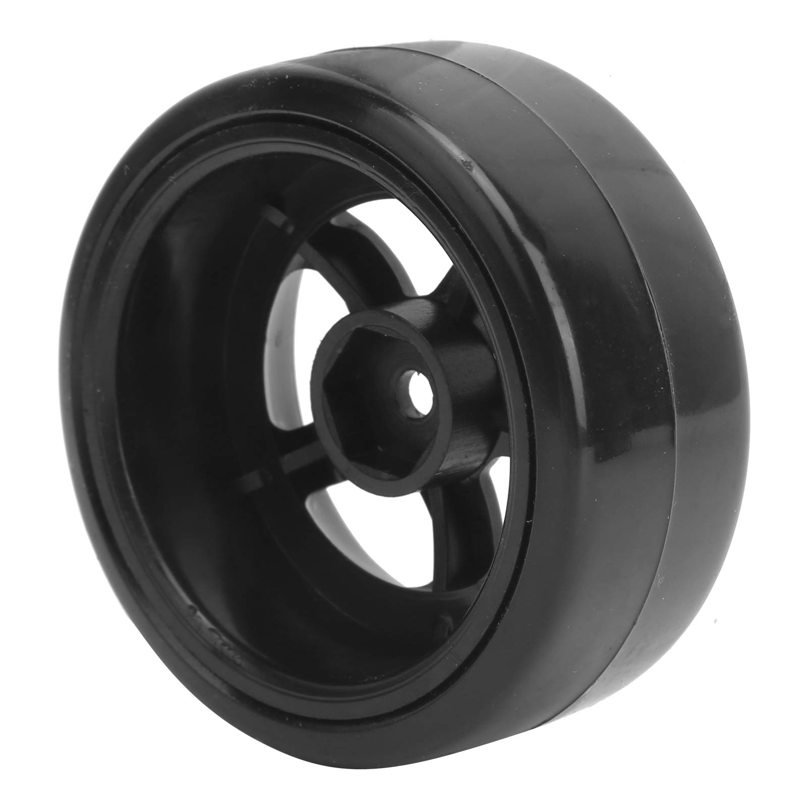Keenso 4 Pcs RC Beadlock Wheel Hub - 63mm RC Rubber Anti-Skid Tires & Drift Tyres Replacement for D12 1/10 Scale RC Car Model Accessories - Perfect for Off-Road Racing & Drifting Performance