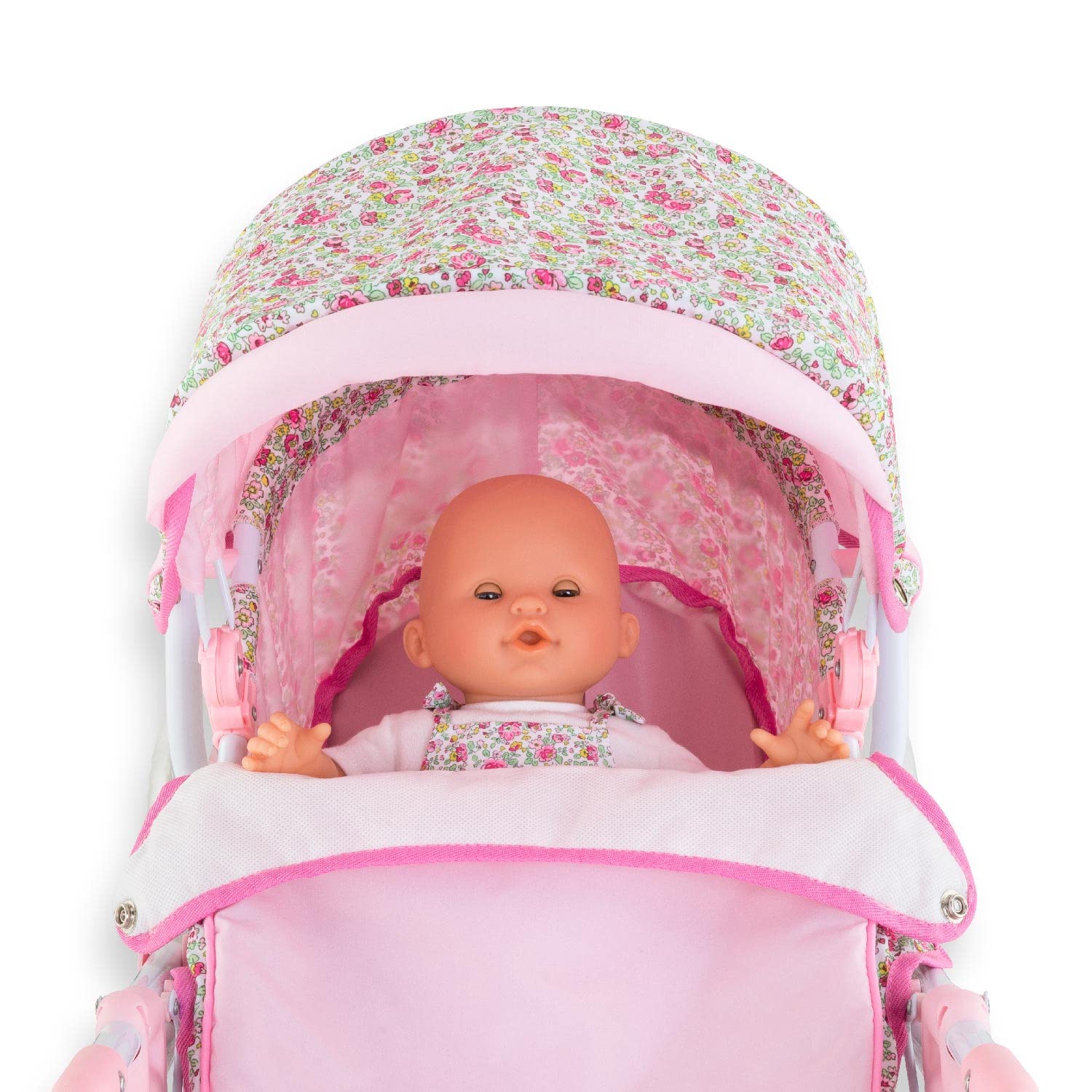 Corolle Mon Grand Poupon Doll Stroller - Adjustable Handle & Foldable Design for 14