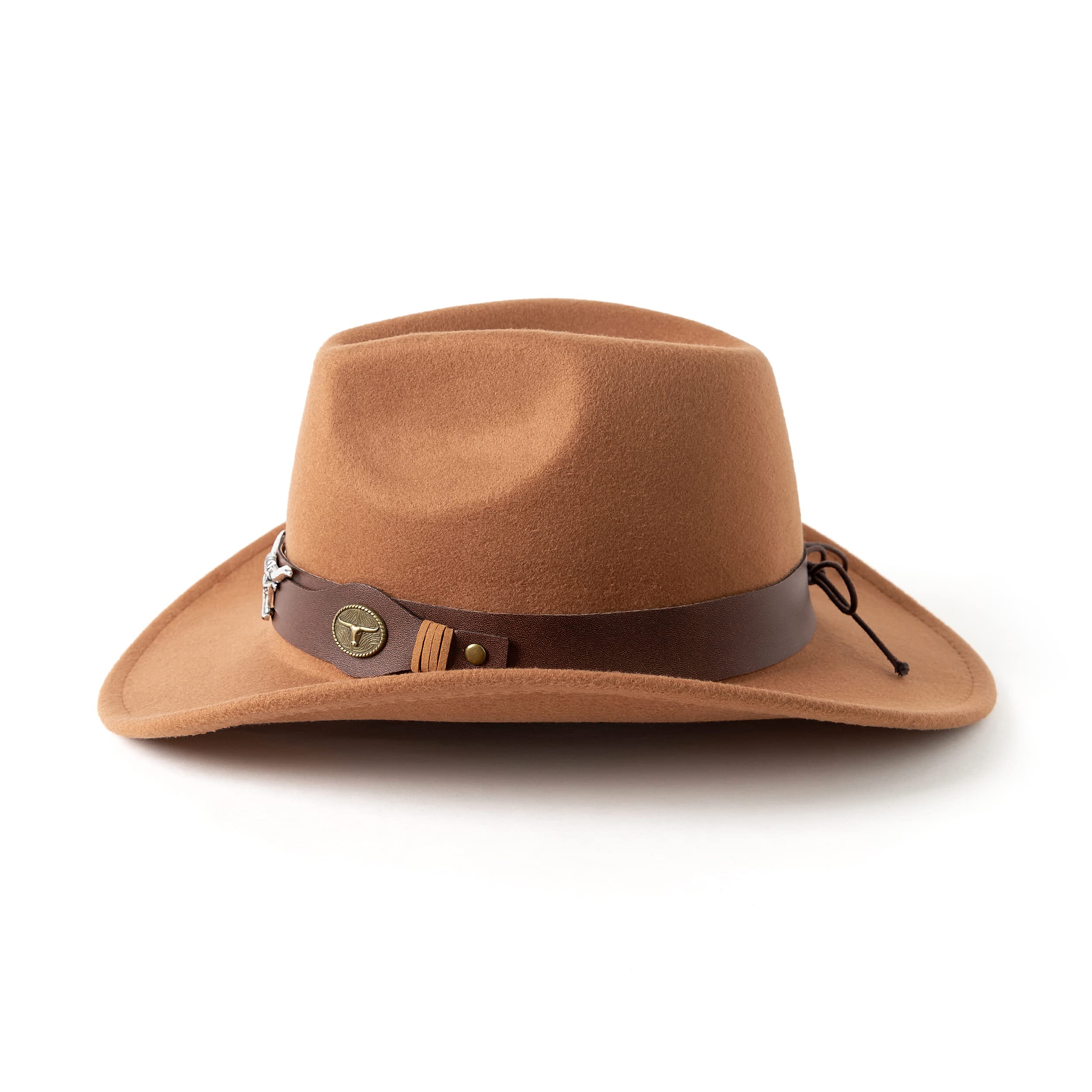 Gossifan Classic Women's Western Cowboy Cowgirl Hat with Wide Belt - Stylish Cowgirl Hat for Rodeo, Country Music Festivals & Outdoor Adventures