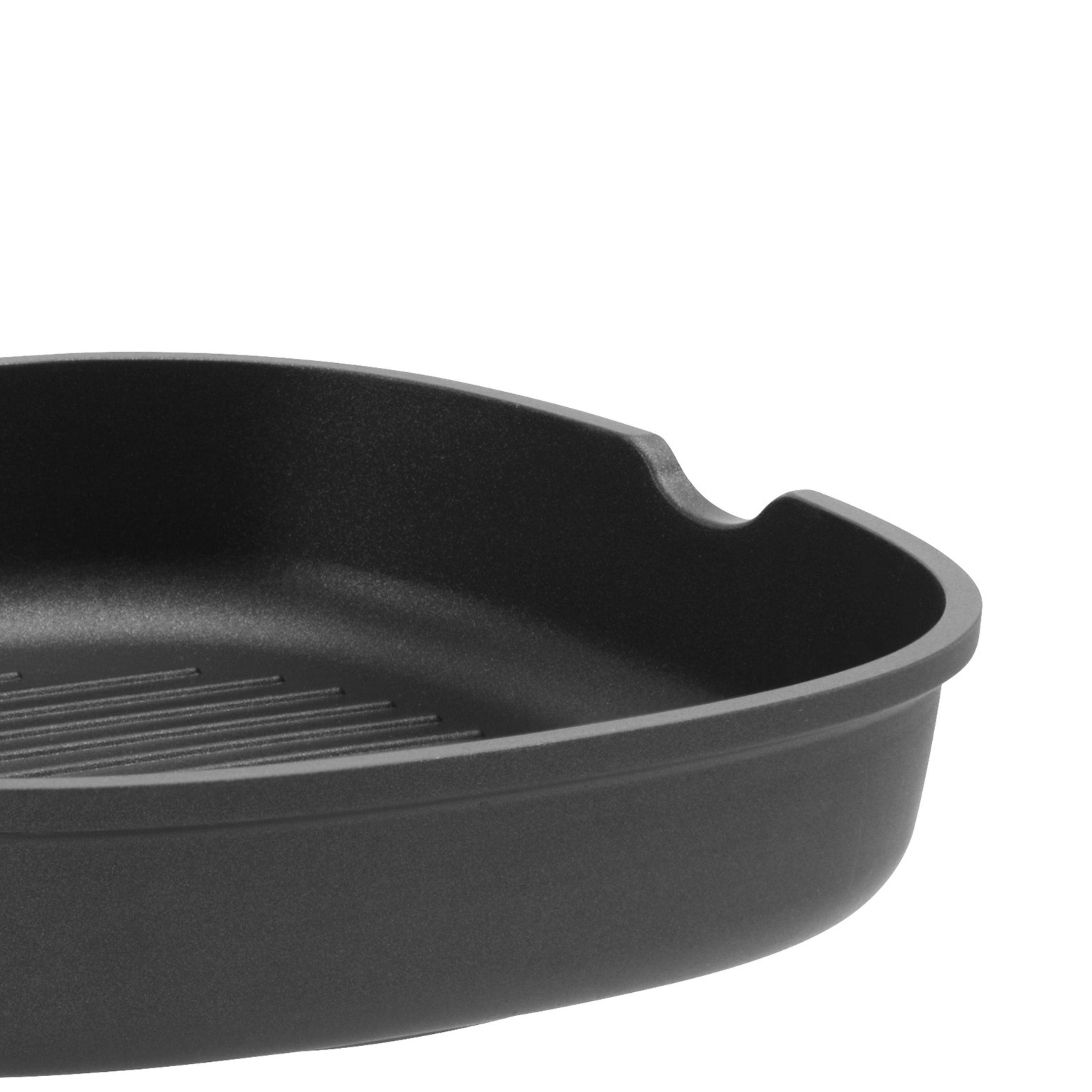 BergHOFF Forest 10.25 Inch Non-Stick Cast Aluminum Grill Pan for Stovetop & Oven - Perfect for Steaks, Burgers & Vegetables