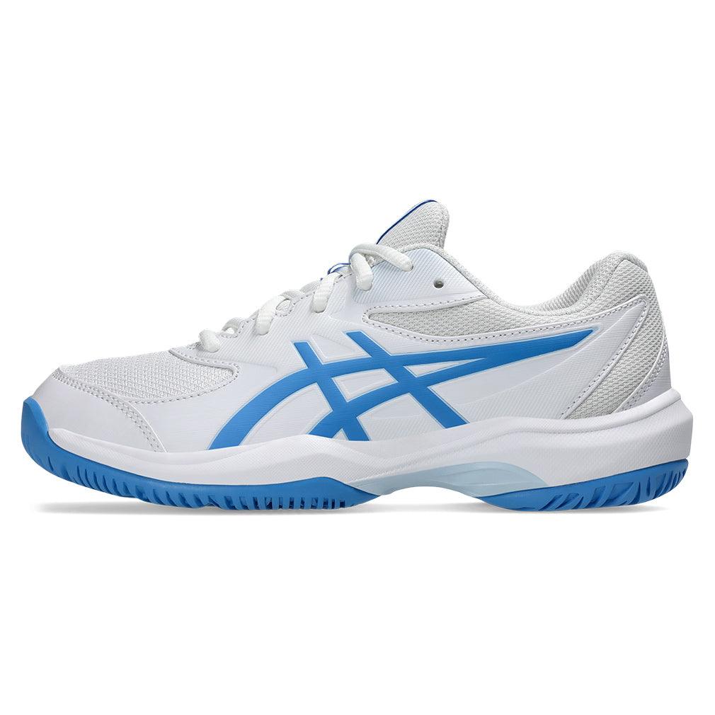 Juniors GEL Game GS Tennis Shoes for Women & Girls - White & Blue Coast - Lightweight Comfort for Running, Training & Casual Wear