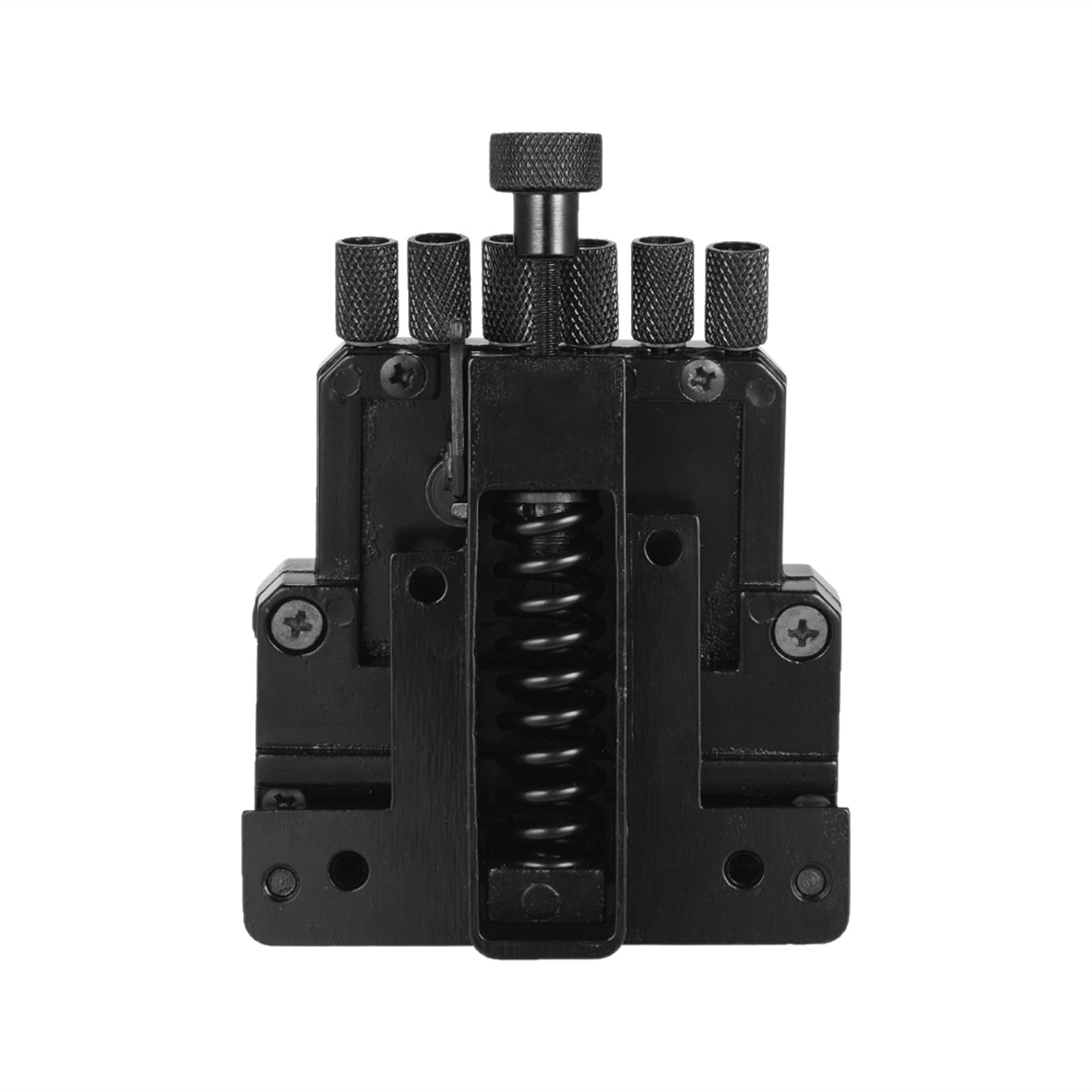 6-String Electric Guitar Bridge Saddle & Tremolo Tailpiece System - Black Headless Guitar Replacement Part | Perfect for DIY Guitar Repair, Upgrades & Professional Performances