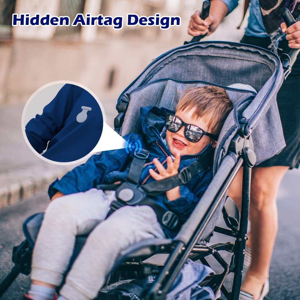 Hidden GPS Tracker for Kids, Pets & Elderly - Black (2pcs) | Safer Than Airtag Watch