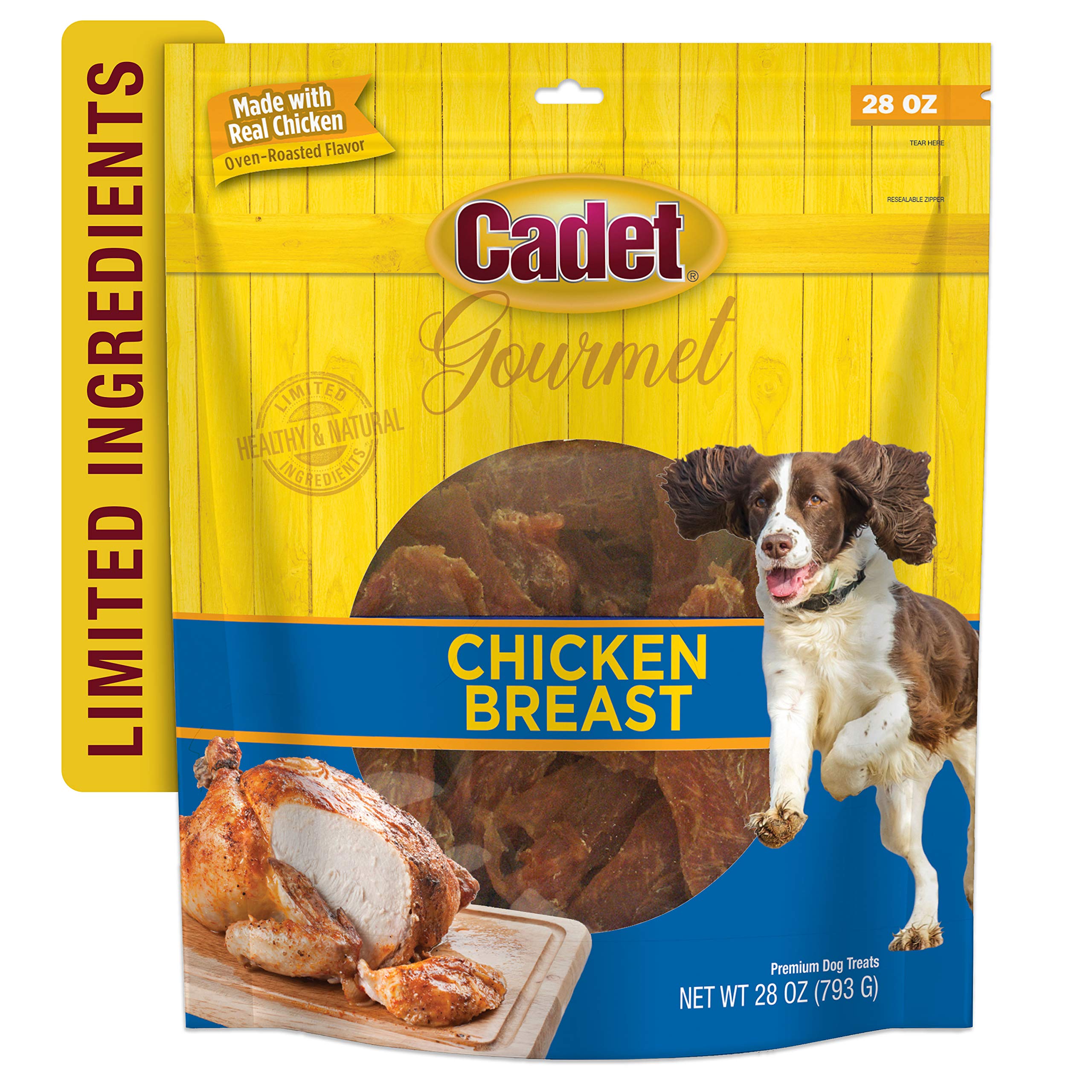Cadet Gourmet Chicken Breast Dog Treats - All-Natural, High-Protein Dog Snacks for Training & Rewards - Perfect for Small, Medium & Large Breeds