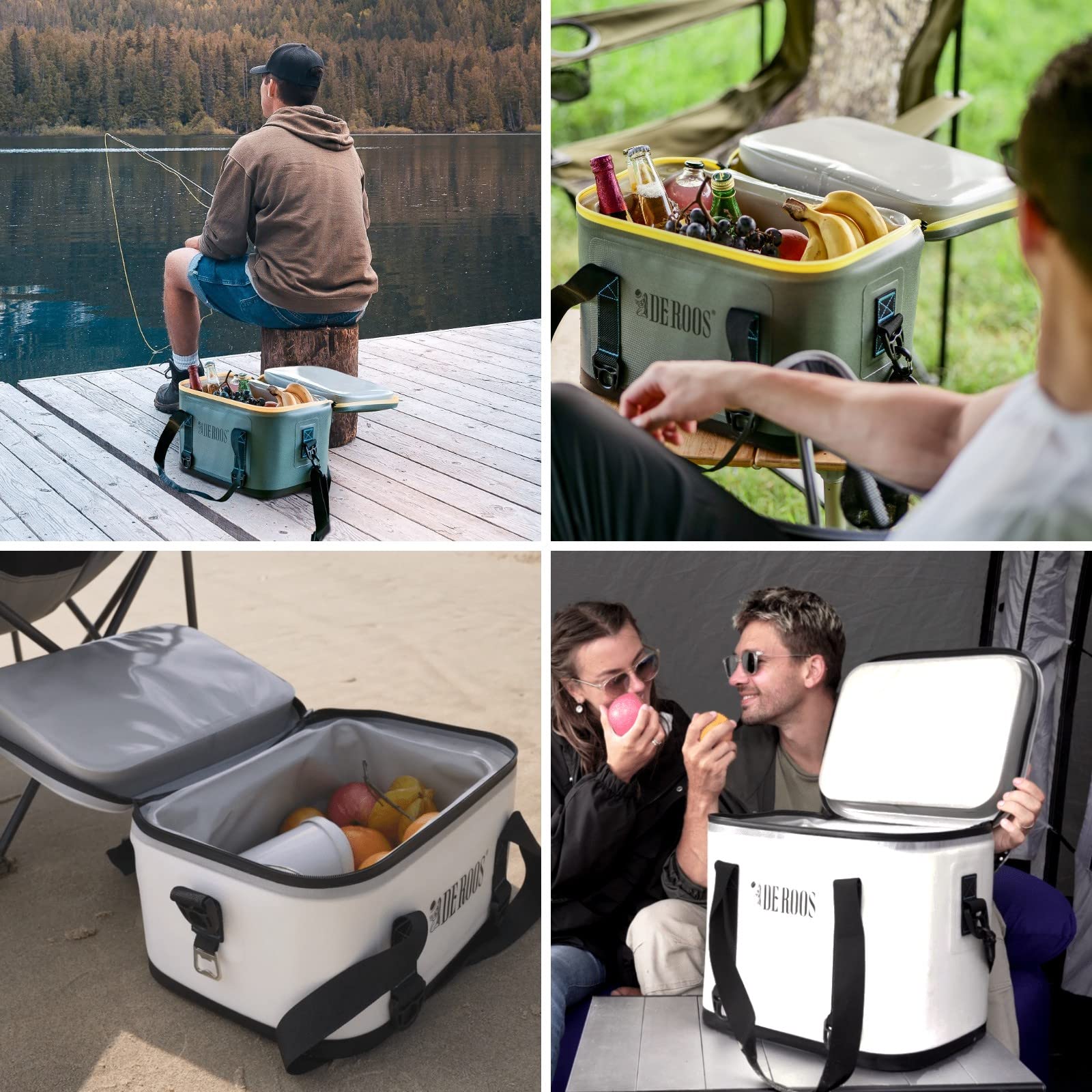 **DERMALOO 18/27/35 Can Soft Cooler Bag - 72-Hour Leak-Proof & Waterproof Insulated Cooler for Camping, Hiking, Beach, Picnics, Sports, Fishing - Perfect for Outdoor Adventures, Road Trips & Tailgating**