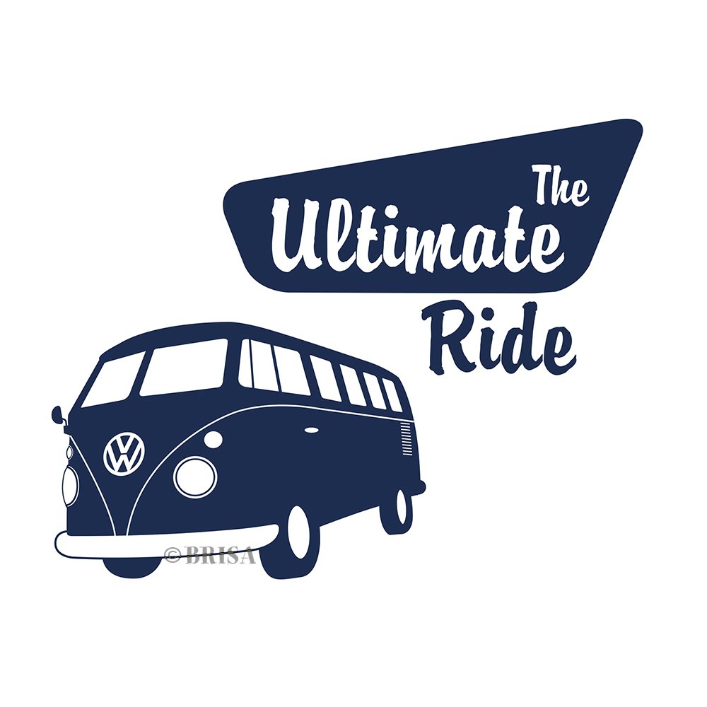 BRISA VW Collection - Premium 3-Ply White Volkswagen Napkins with Vintage T1 Bus Campervan Design | The Ultimate Ride | Perfect for Picnics, BBQs, and VW-Themed Parties