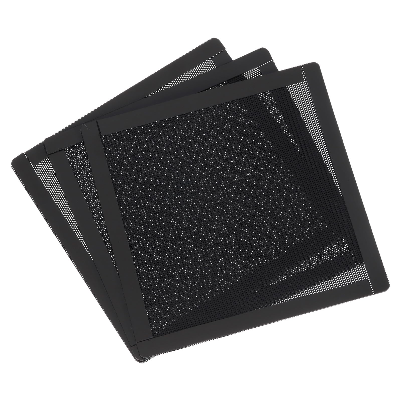 MECCANIXITY 3PCS 150x150mm Magnetic PC Dust Filter - Black PVC Computer Case Cooler Dustproof Mesh Cover for PC Chassis, Speakers & Gaming Rigs | Perfect for Dust Protection & Improved Airflow in Home/Office Setups