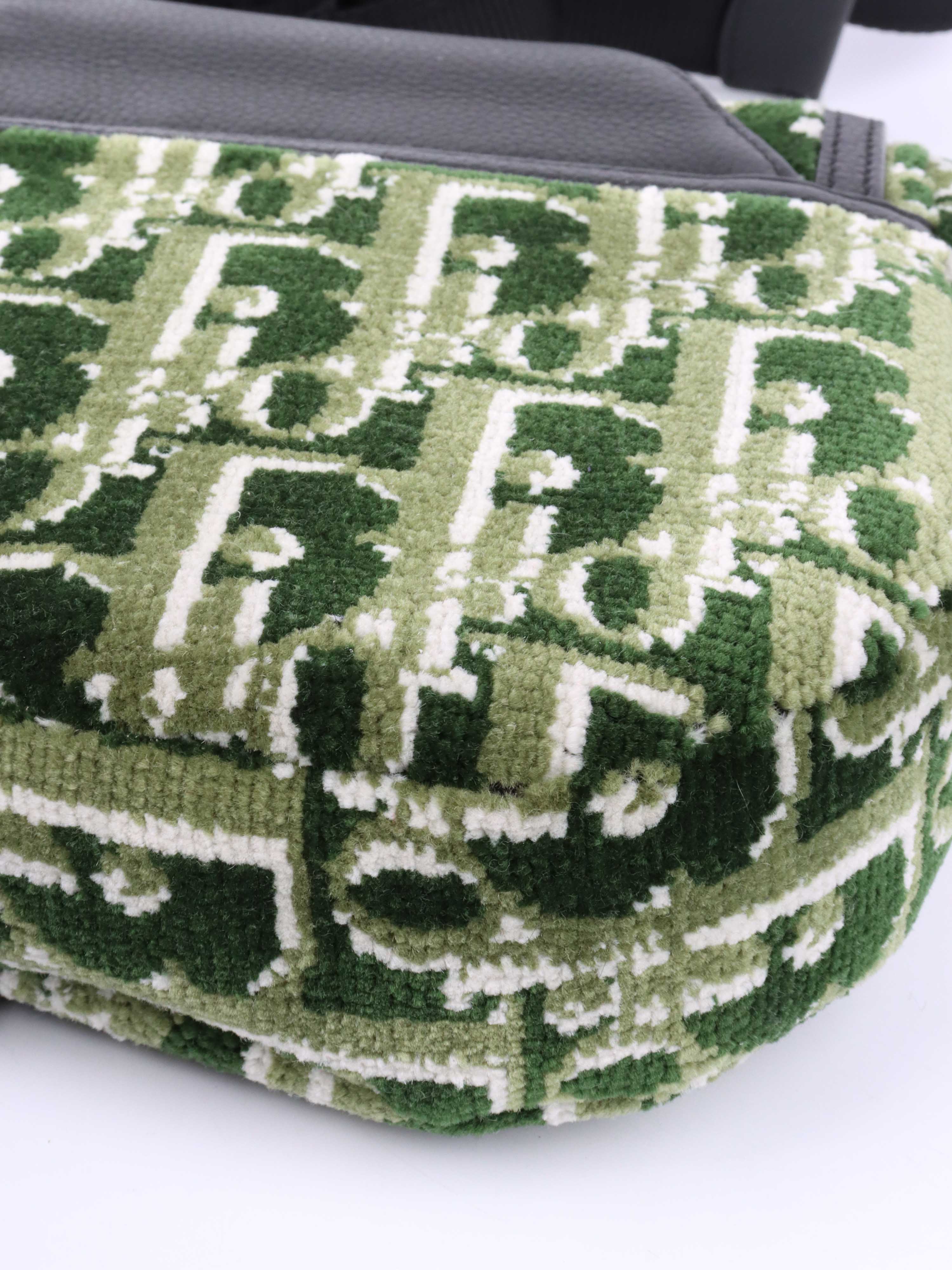 Dior Green Wool Saddle Bag - Luxury Designer Handbag for Women | Perfect for Work, Travel & Evening Events