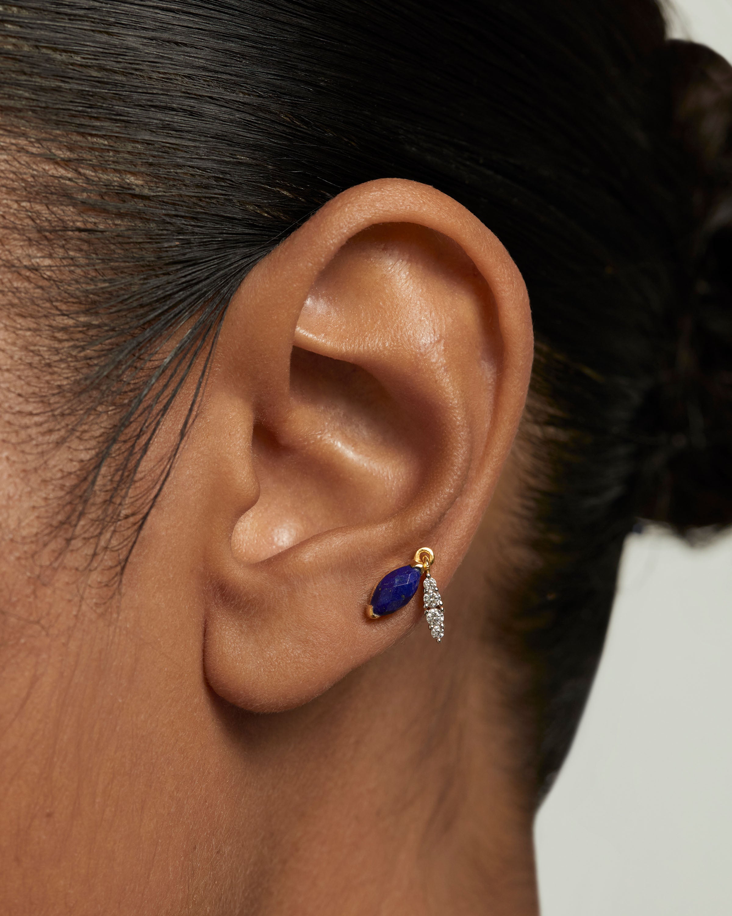 Lapis Lazuli Ginger Single Earring - Handmade Sterling Silver Dangle Earring for Women | Perfect for Boho, Party & Everyday Wear